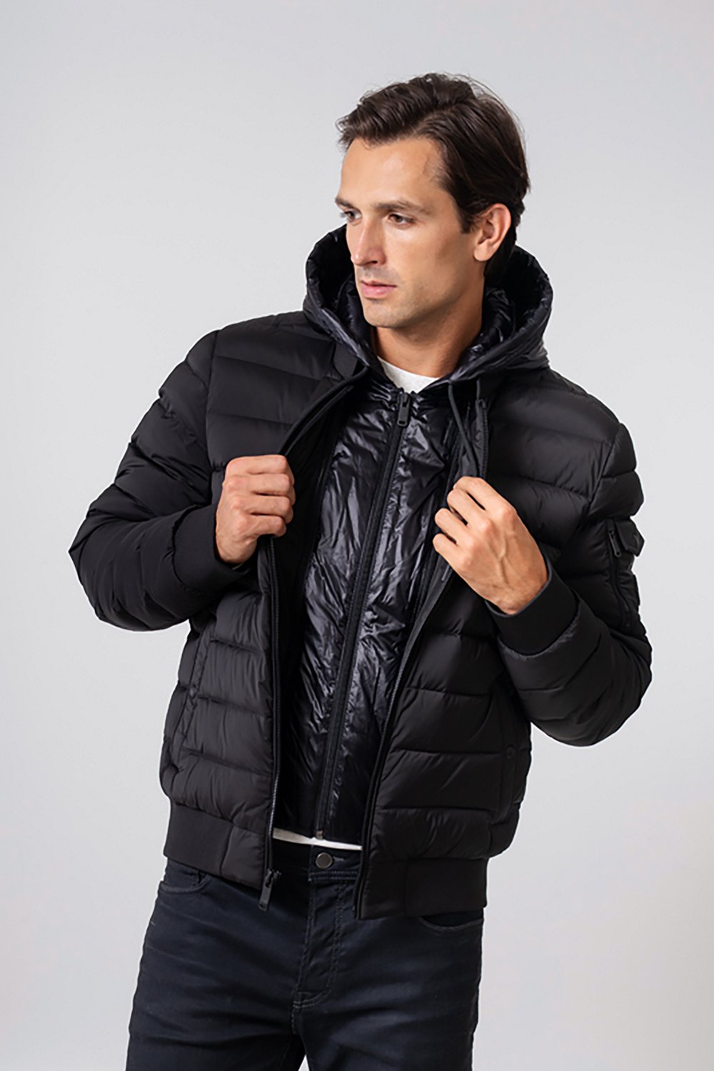 The Recycled Planet Men’s Tanker Quilted Bibby Jacket - view number 4