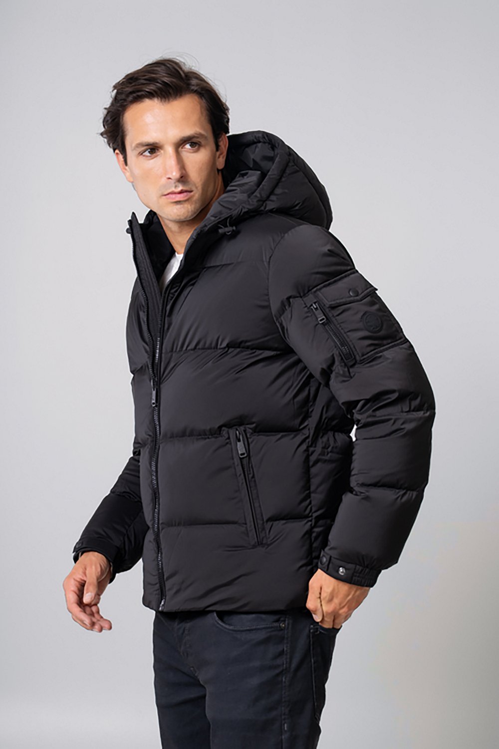 The Recycled Planet Men’s Henry Quilted Hipster Jacket with Hood - view number 2