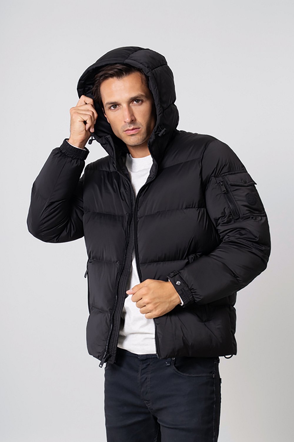 The Recycled Planet Men’s Henry Quilted Hipster Jacket with Hood - view number 4