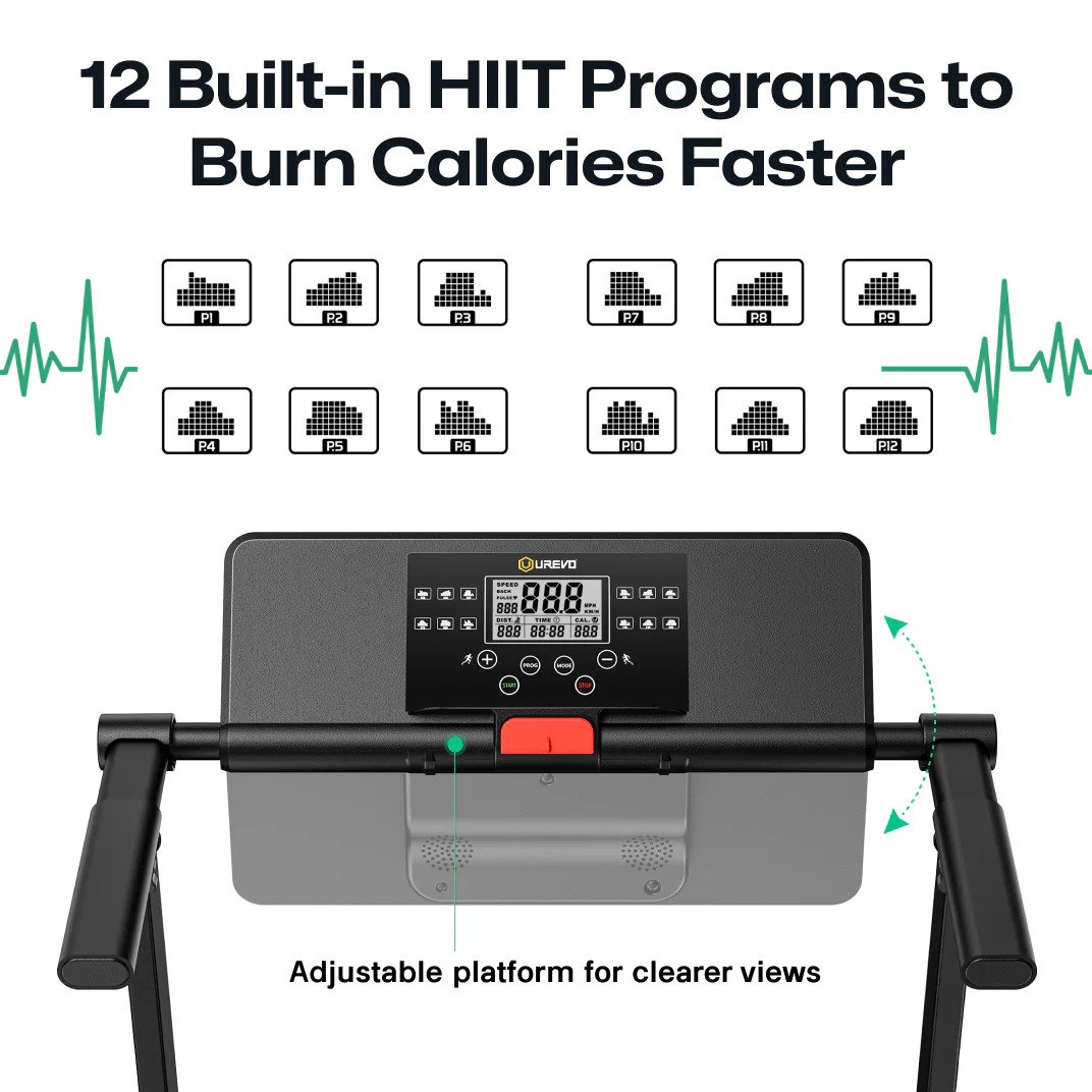 Urevo 2-in-1 Folding Walking Pad Treadmill                                                                                       - view number 4