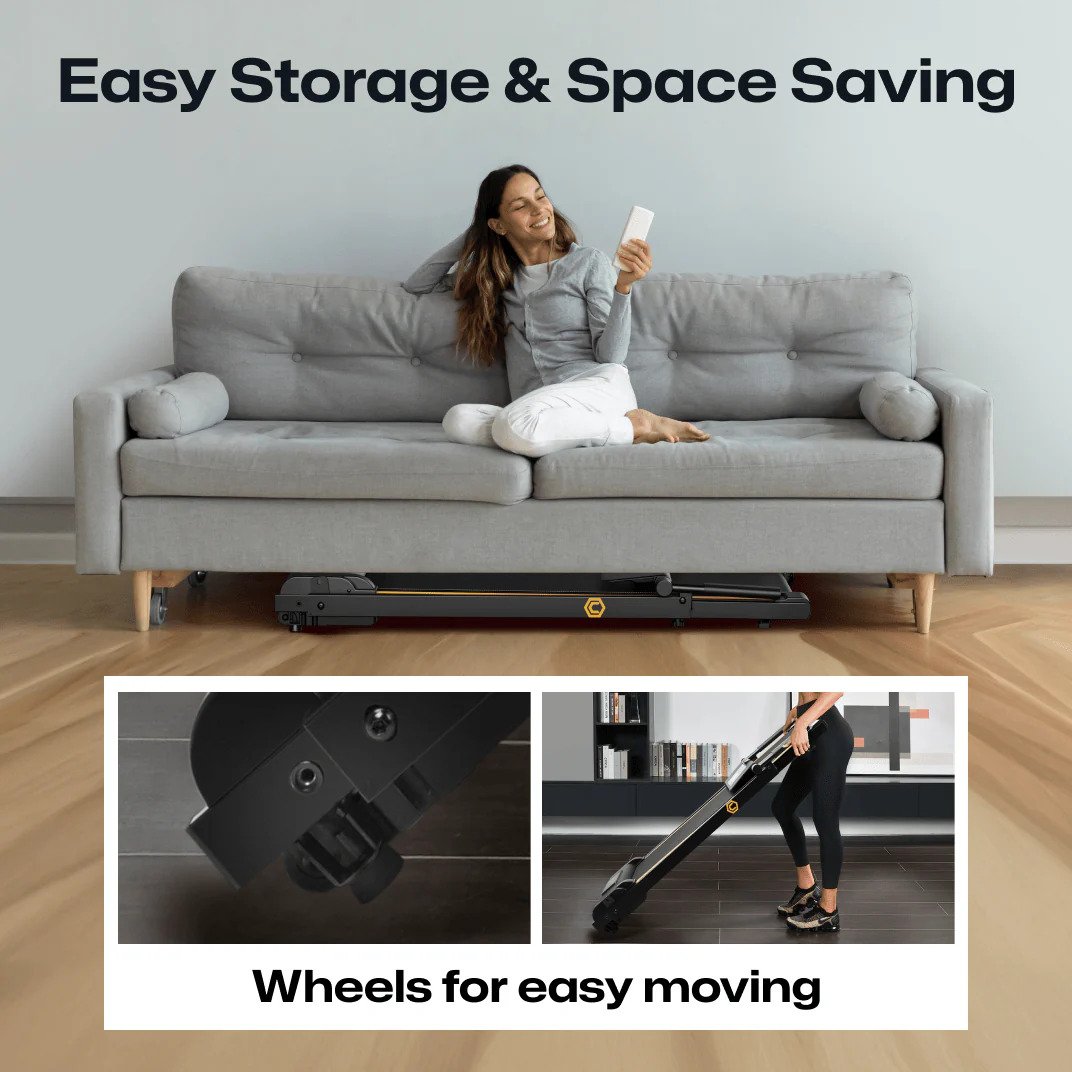 Urevo 2-in-1 Folding Walking Pad Treadmill                                                                                       - view number 5