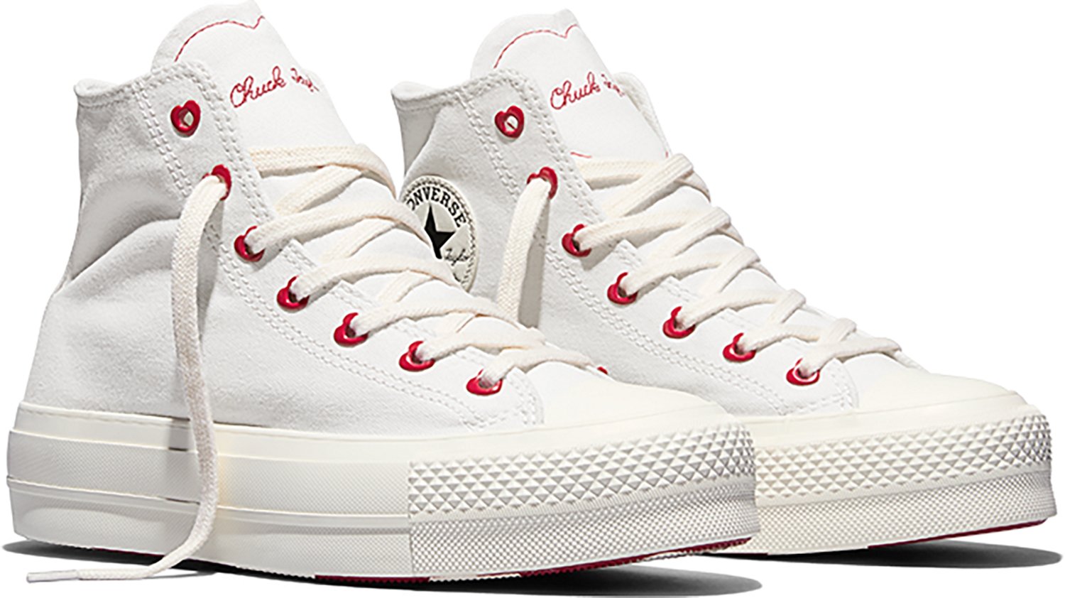 Converse Women’s Chuck Taylor All Star Hearts Hi Lift VDay Shoes - view number 3