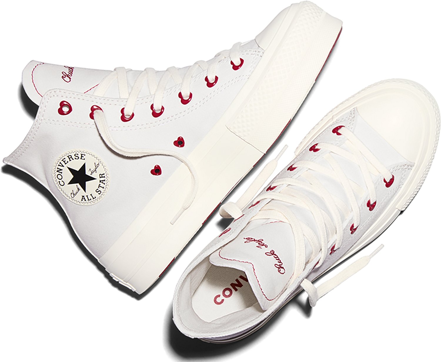 Converse Women’s Chuck Taylor All Star Hearts Hi Lift VDay Shoes - view number 5