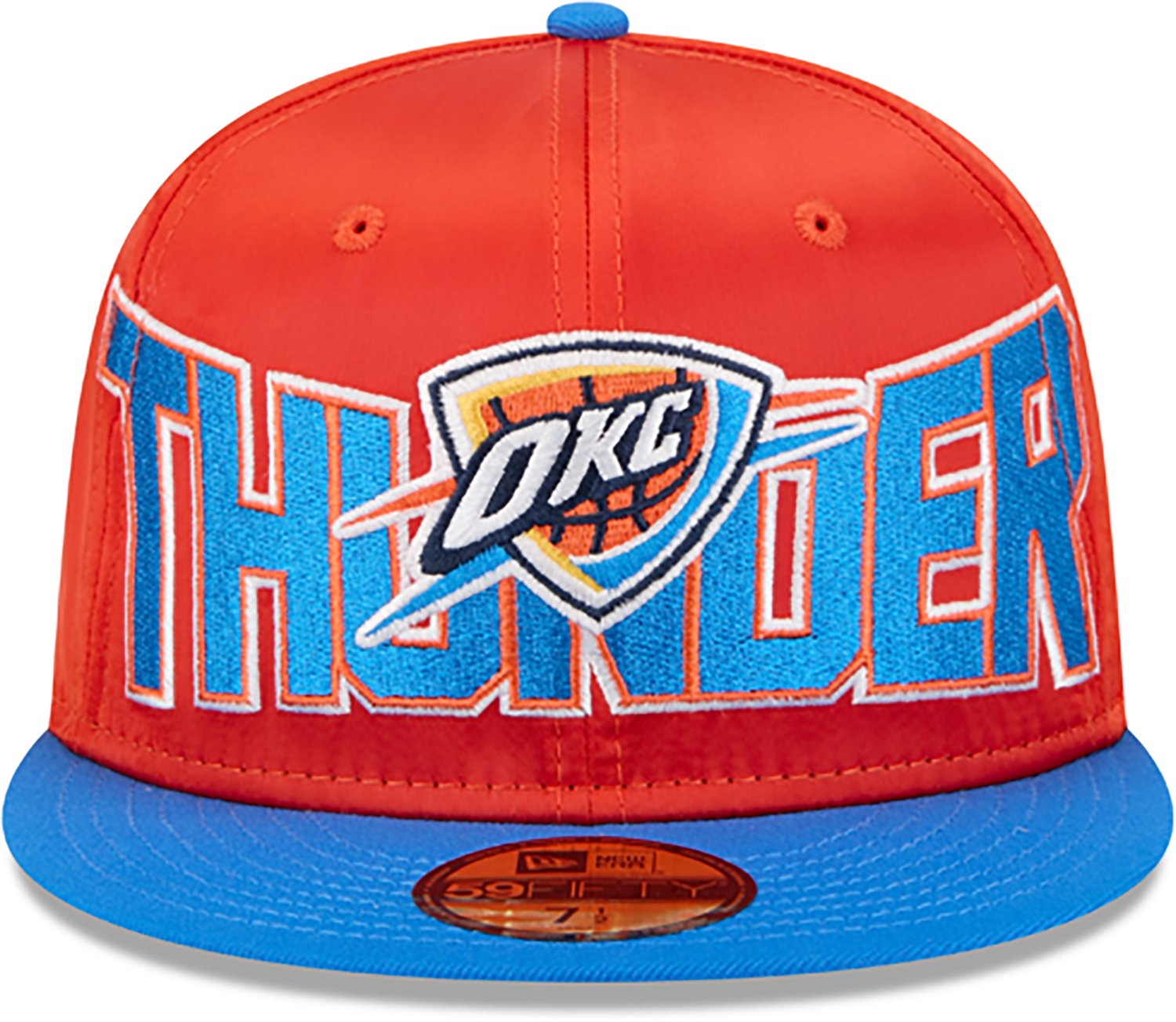 New Era Men's OKC Thunder Satin Blue 59FIFTY Cap - view number 2