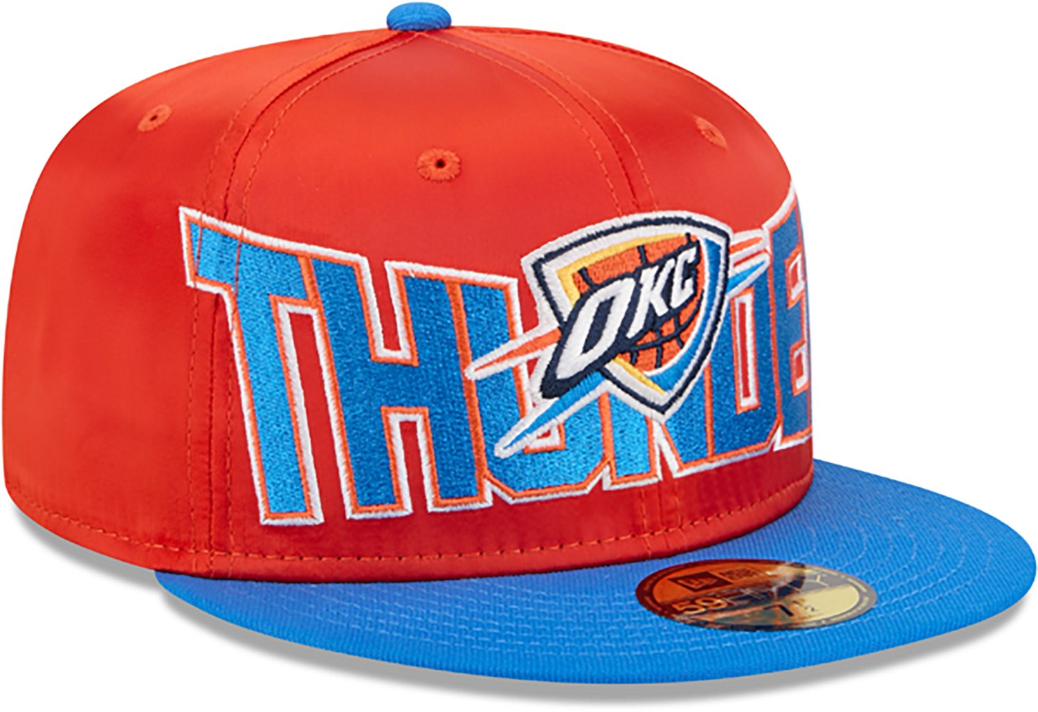 New Era Men's OKC Thunder Satin Blue 59FIFTY Cap - view number 3