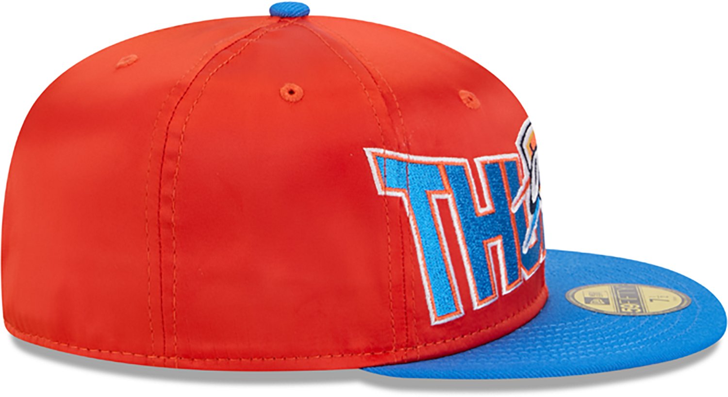 New Era Men's OKC Thunder Satin Blue 59FIFTY Cap - view number 4