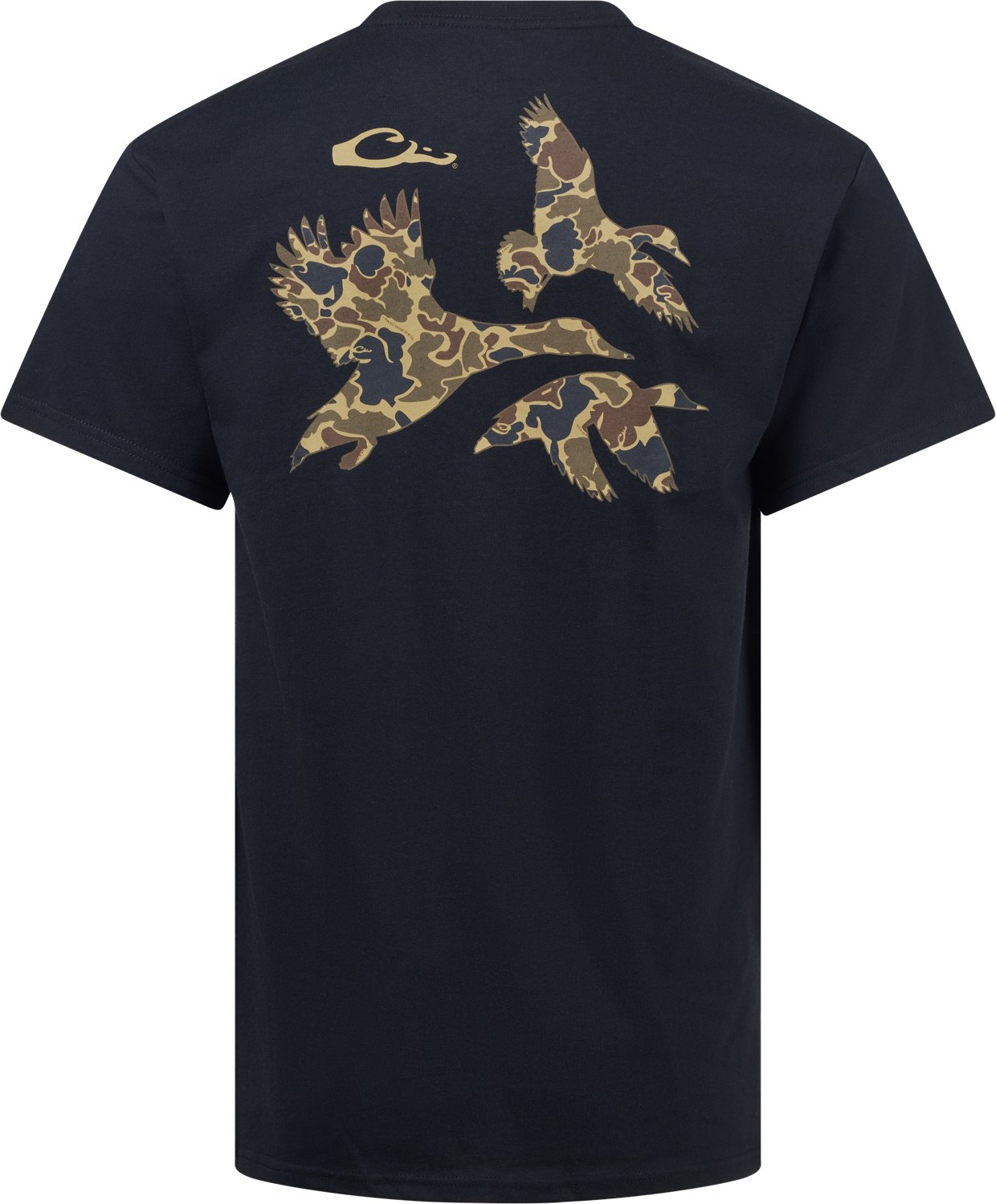 Drake Men's Waterfowl Old School Camo Ducks Graphic T-shirt