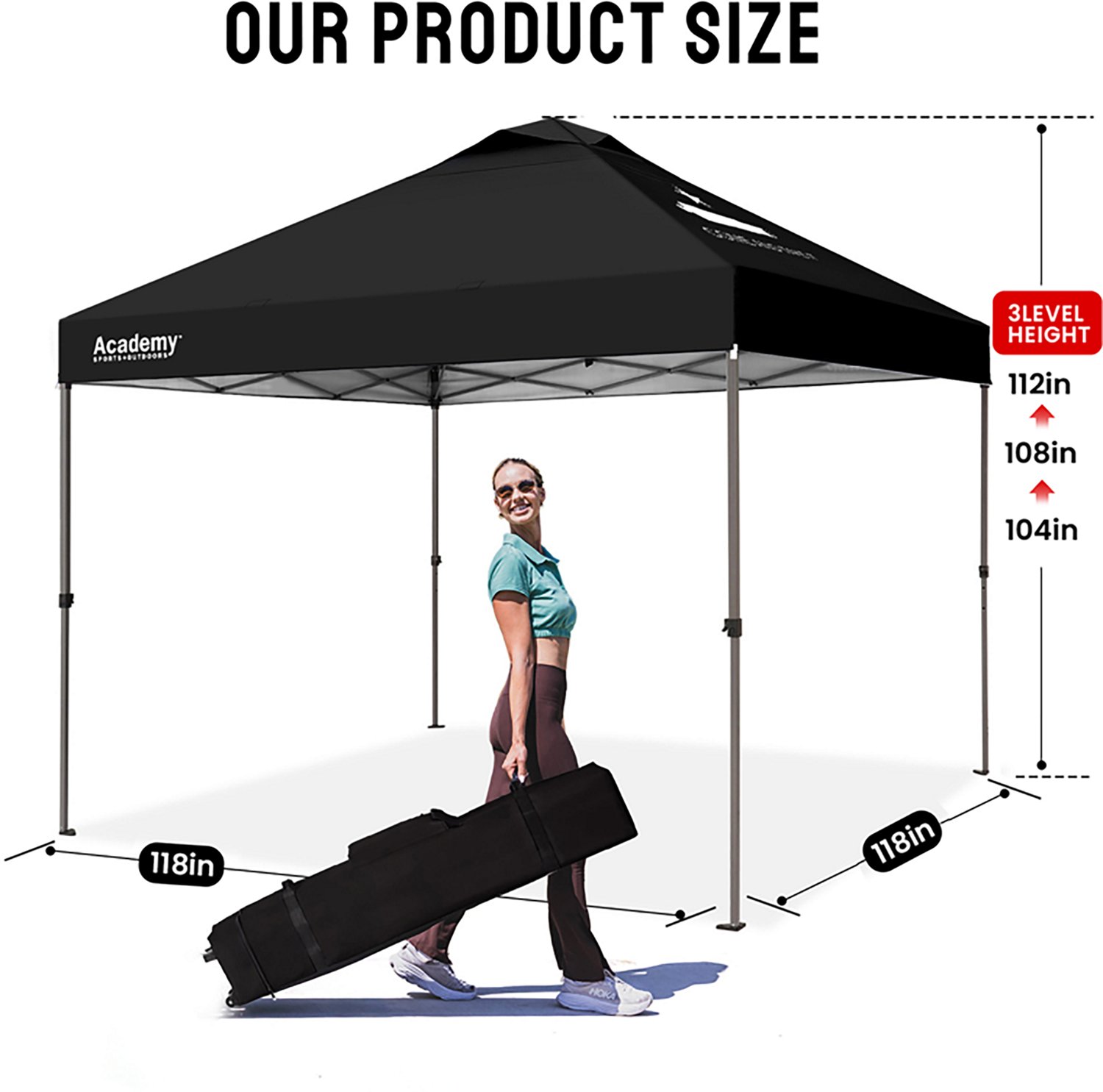 Academy Sports + Outdoors One Push 10 ft x 10 ft Straight Leg Come And Take It Canopy - view number 4