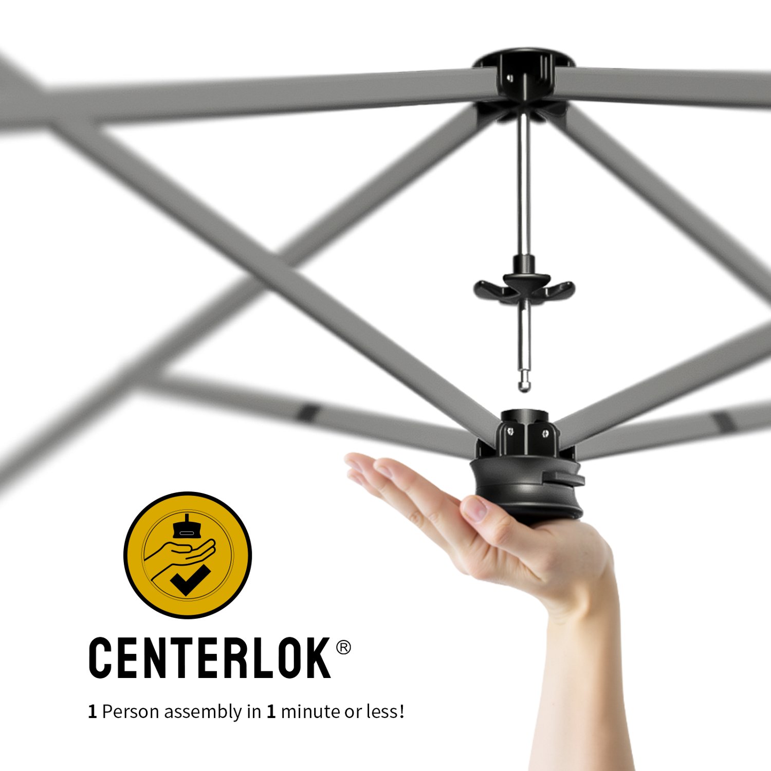 Academy Sports + Outdoors USA 10 x 10 ft Straight Leg One Push Canopy - view number 3