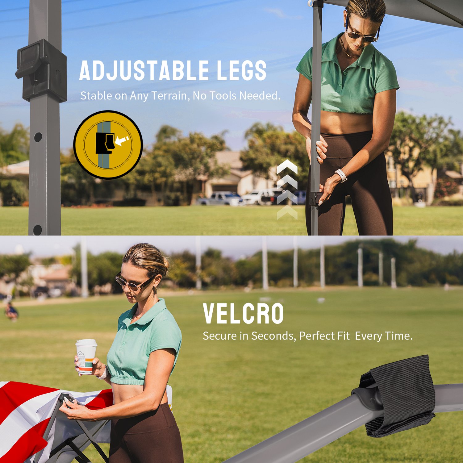 Academy Sports + Outdoors USA 10 x 10 ft Straight Leg One Push Canopy - view number 6