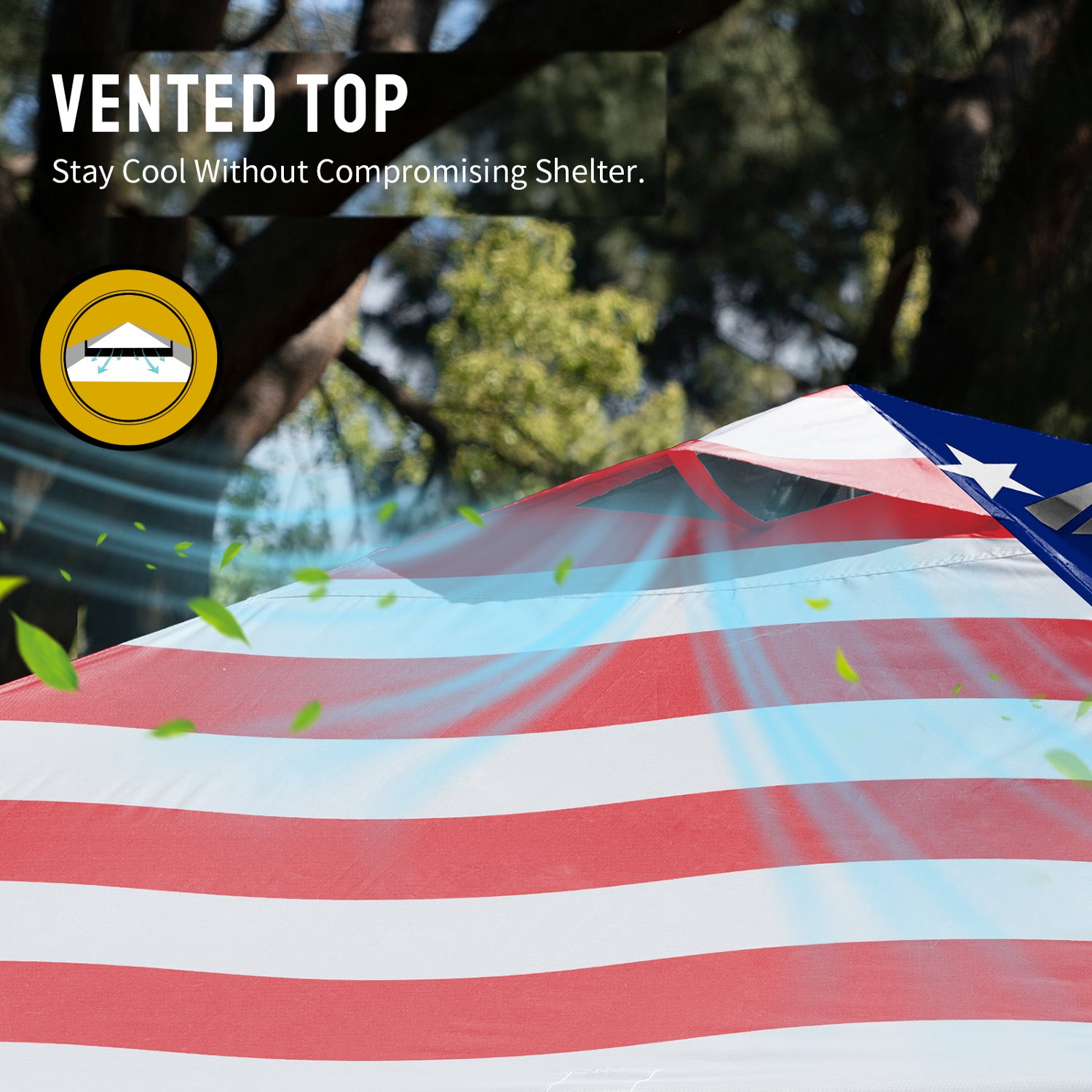 Academy Sports + Outdoors USA 10 x 10 ft Straight Leg One Push Canopy - view number 7