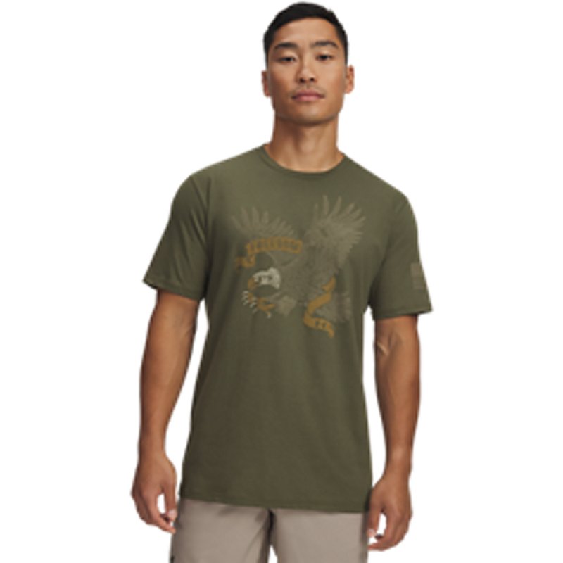 UNDER ARMOUR Mens Freedom Eagle T-Shirt, Color: MOD/FED, Size: L (6009152-390-LG)
