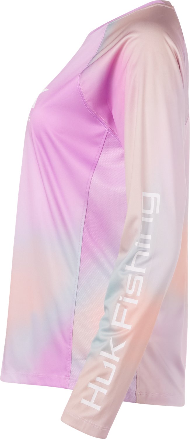 Huk Women's Pursuit Printed Long Sleeve Crew Shirt - view number 3