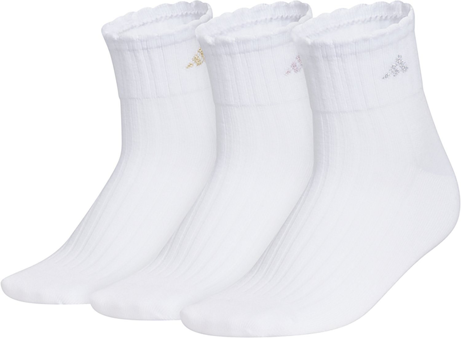 adidas Sport Scalloped Quarter Socks 3-Pack