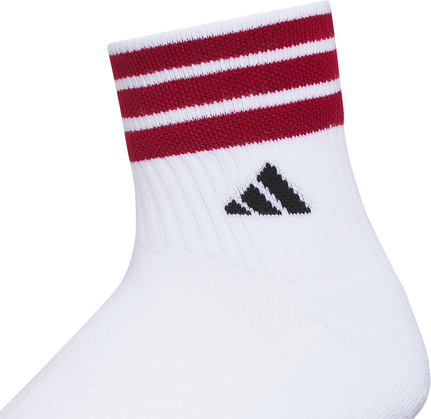adidas Men's Cushioned 3-Stripe Quarter Socks 3-Pack - view number 2