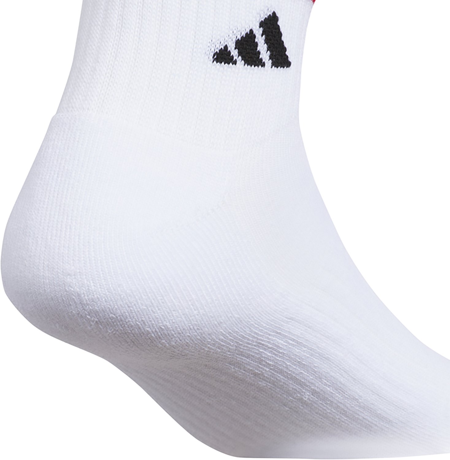 adidas Men's Cushioned 3-Stripe Quarter Socks 3-Pack - view number 4
