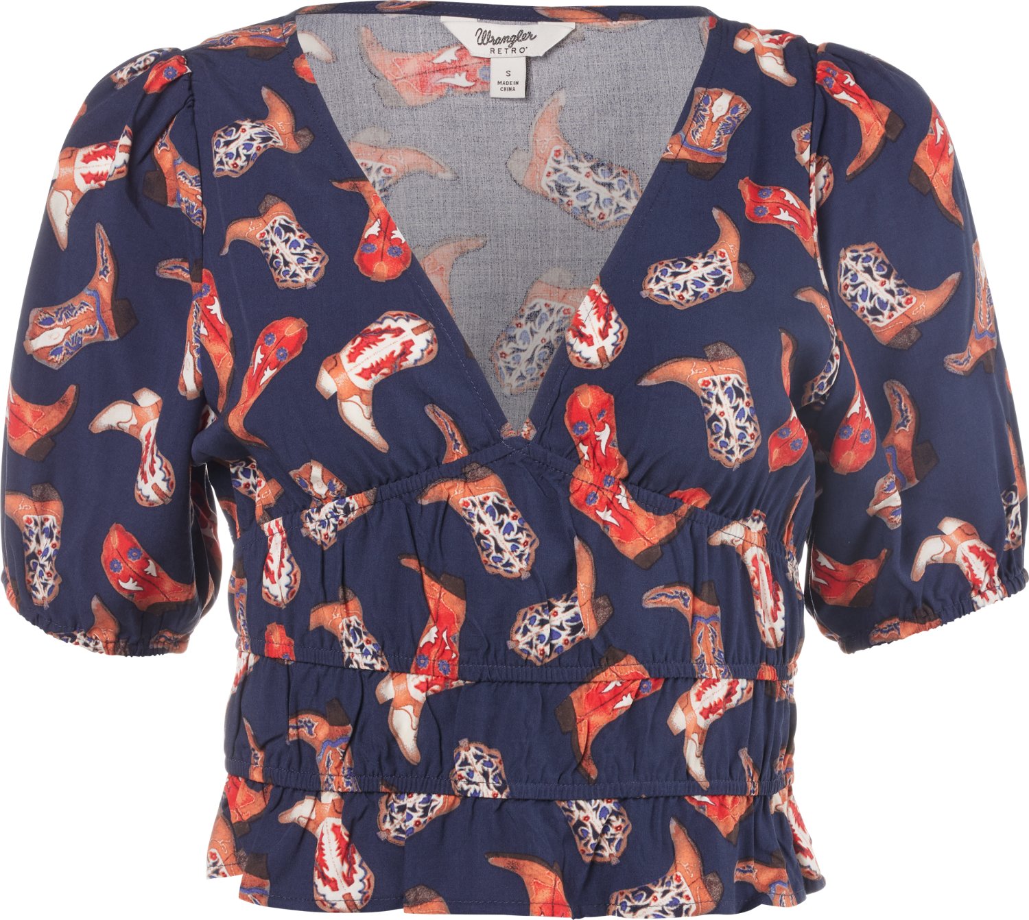 Wrangler Women's Boots Dress Set Short Sleeve Top