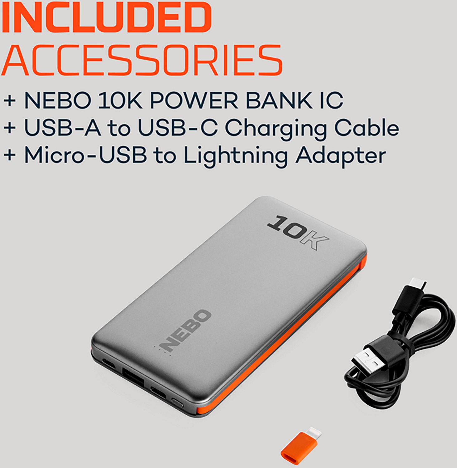 NEBO 10k Power Bank With Integrated Cables - view number 7