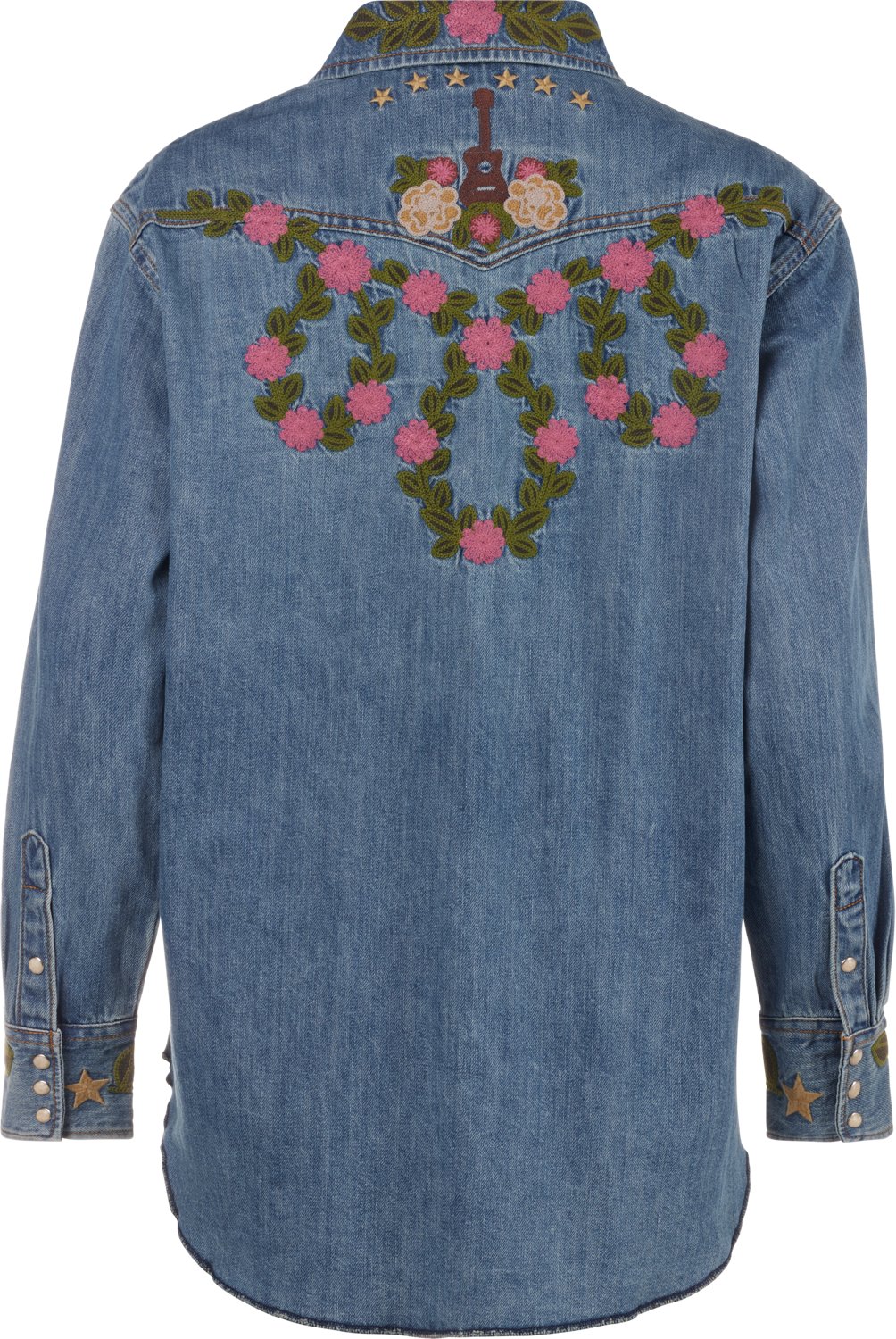 Wrangler Women's Lainey Wilson Embroidered Denim Long Sleeve Shirt - view number 2