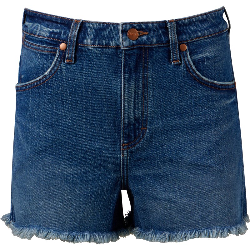 Wrangler Retro Denim High-Rise Cowboy Shorts - Juniper