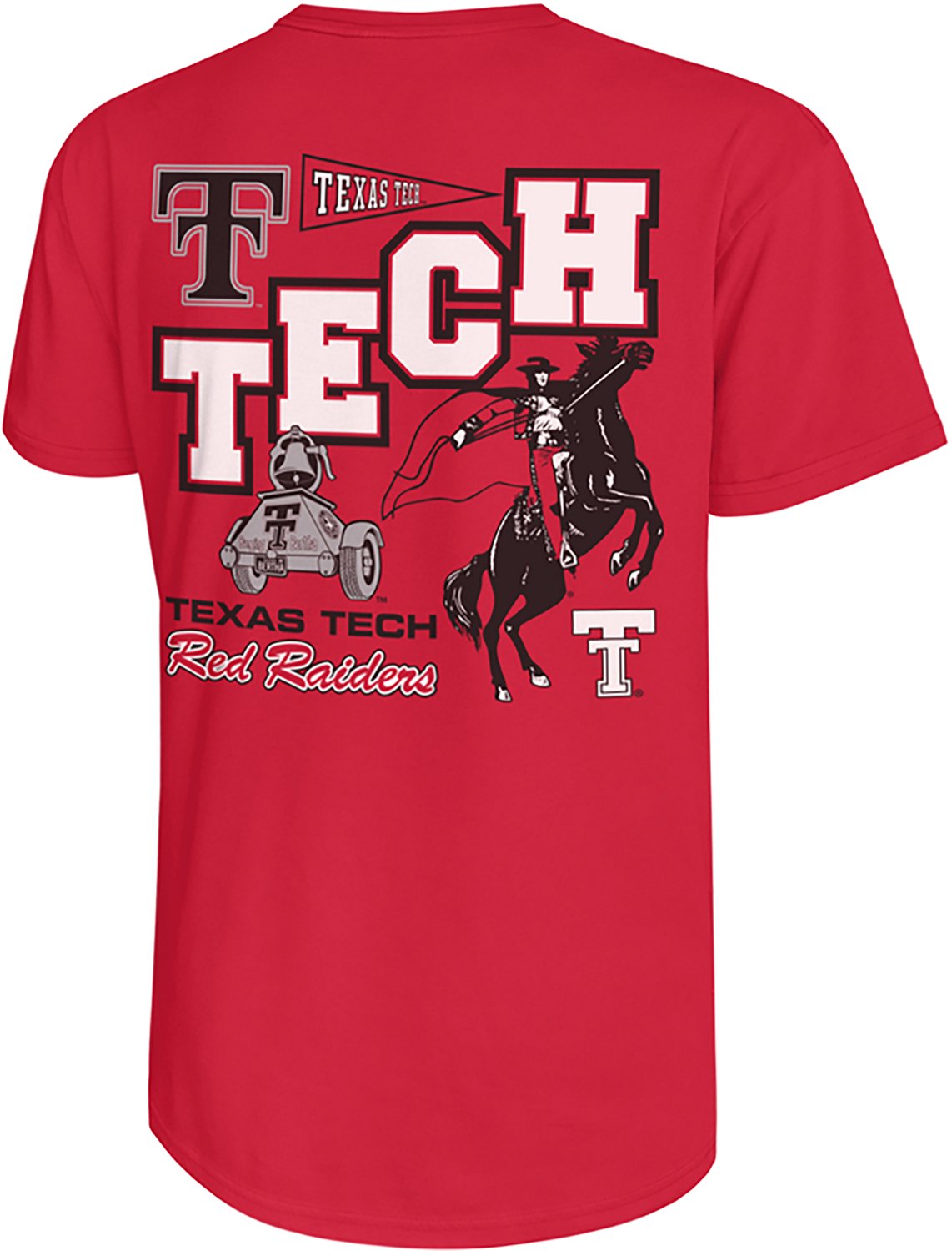 Retro Brand Men's Texas Tech University School Mascot DS Graphic T-shirt - view number 3