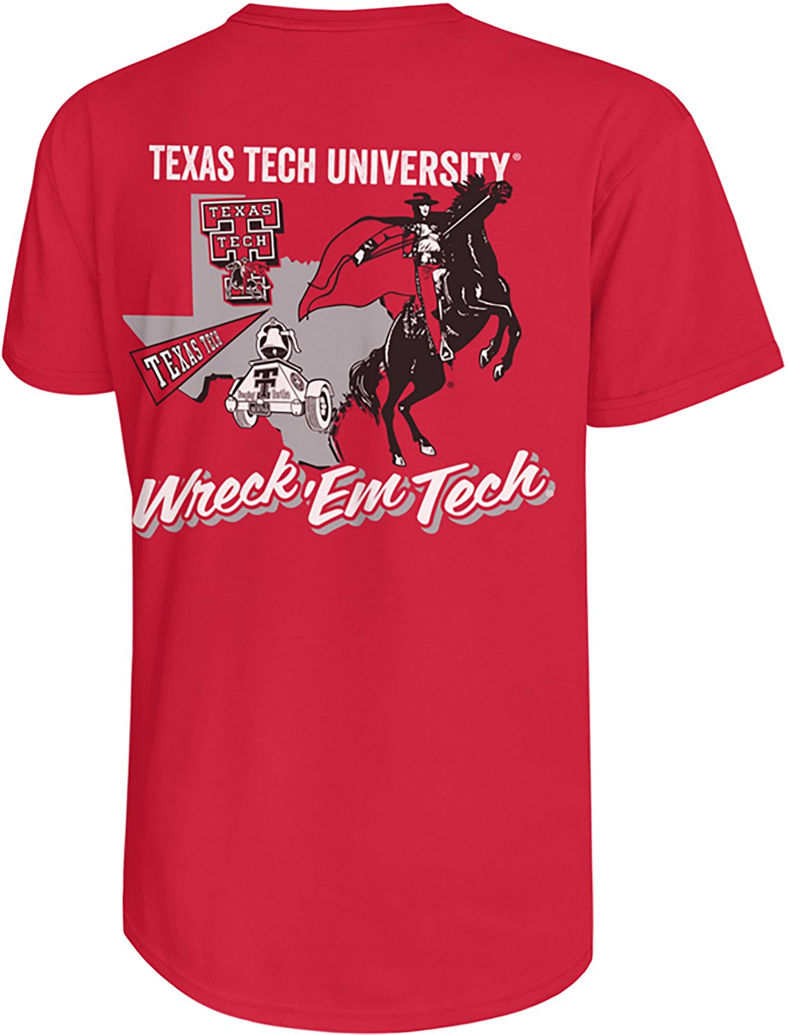 Retro Brand Men's Texas Tech University School State Mascot DS Graphic T-shirt - view number 3