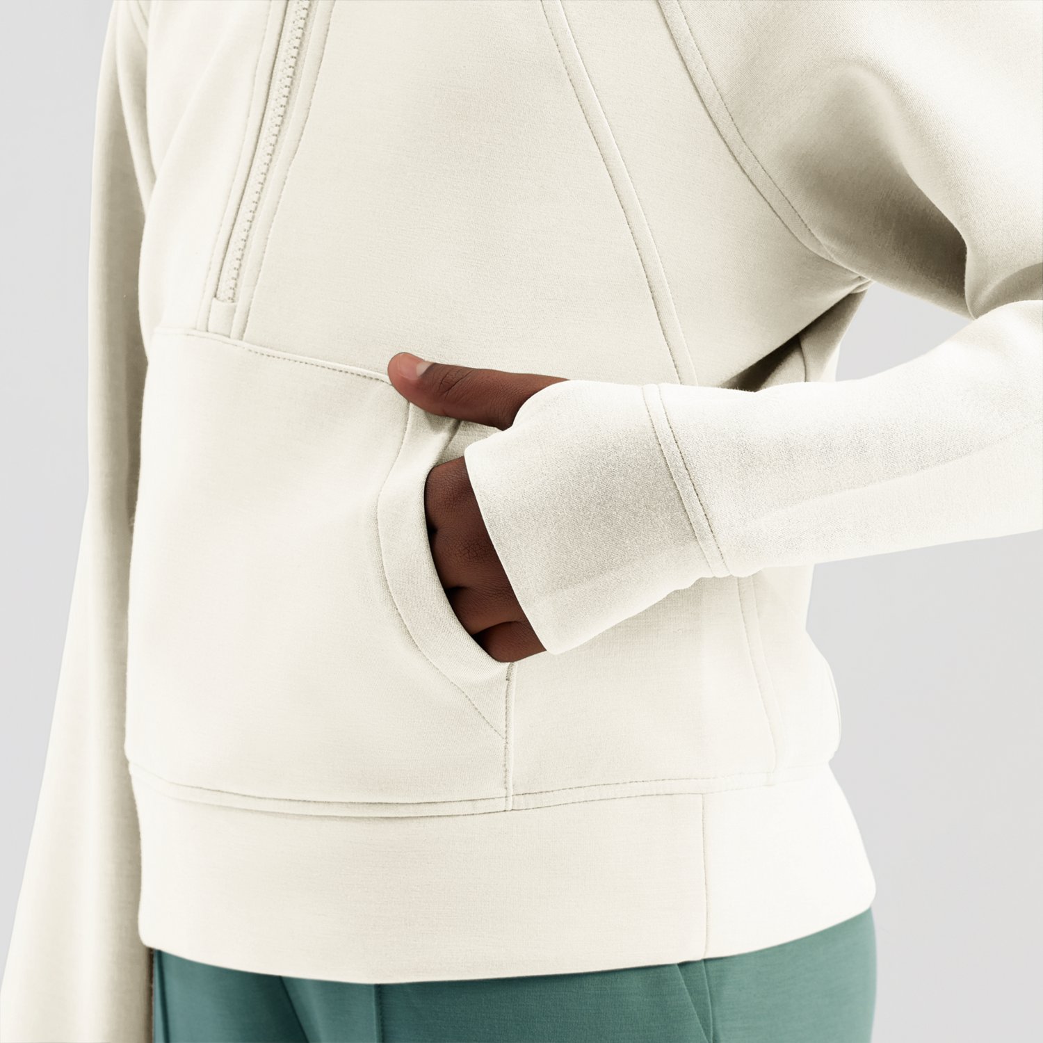 Freely Girls' Sandwashed Lux Half Zip Hoodie - view number 4