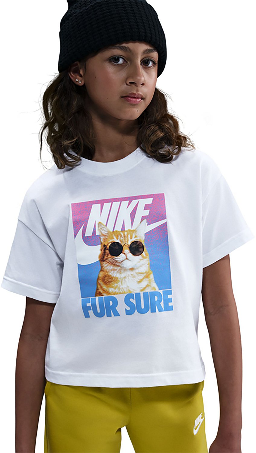 Nike Girls' Sportswear Photo Cute Animal Graphic T-shirt