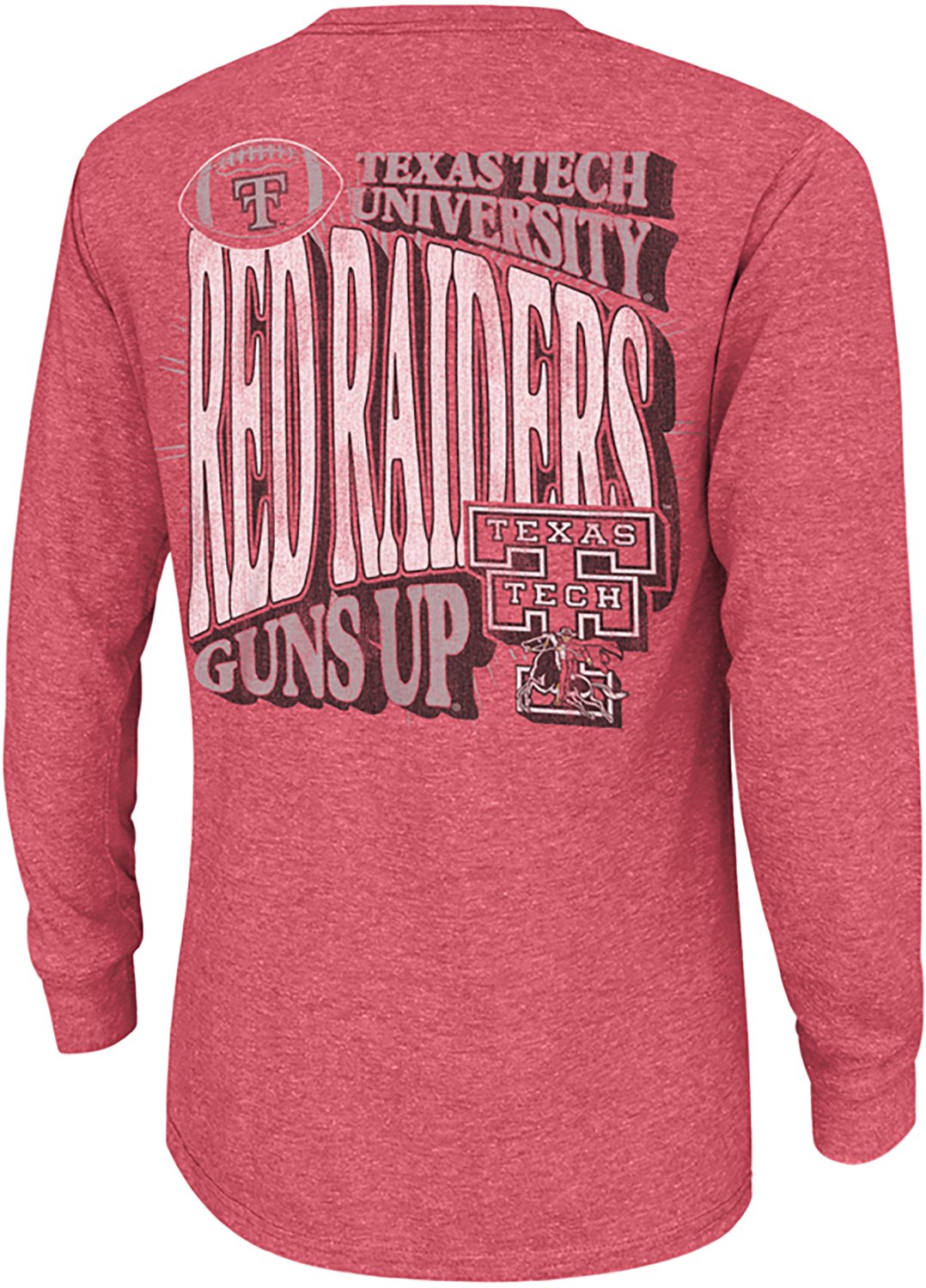 Retro Brand Men's Texas Tech University School Football DS Long Sleeve Graphic T-shirt - view number 3