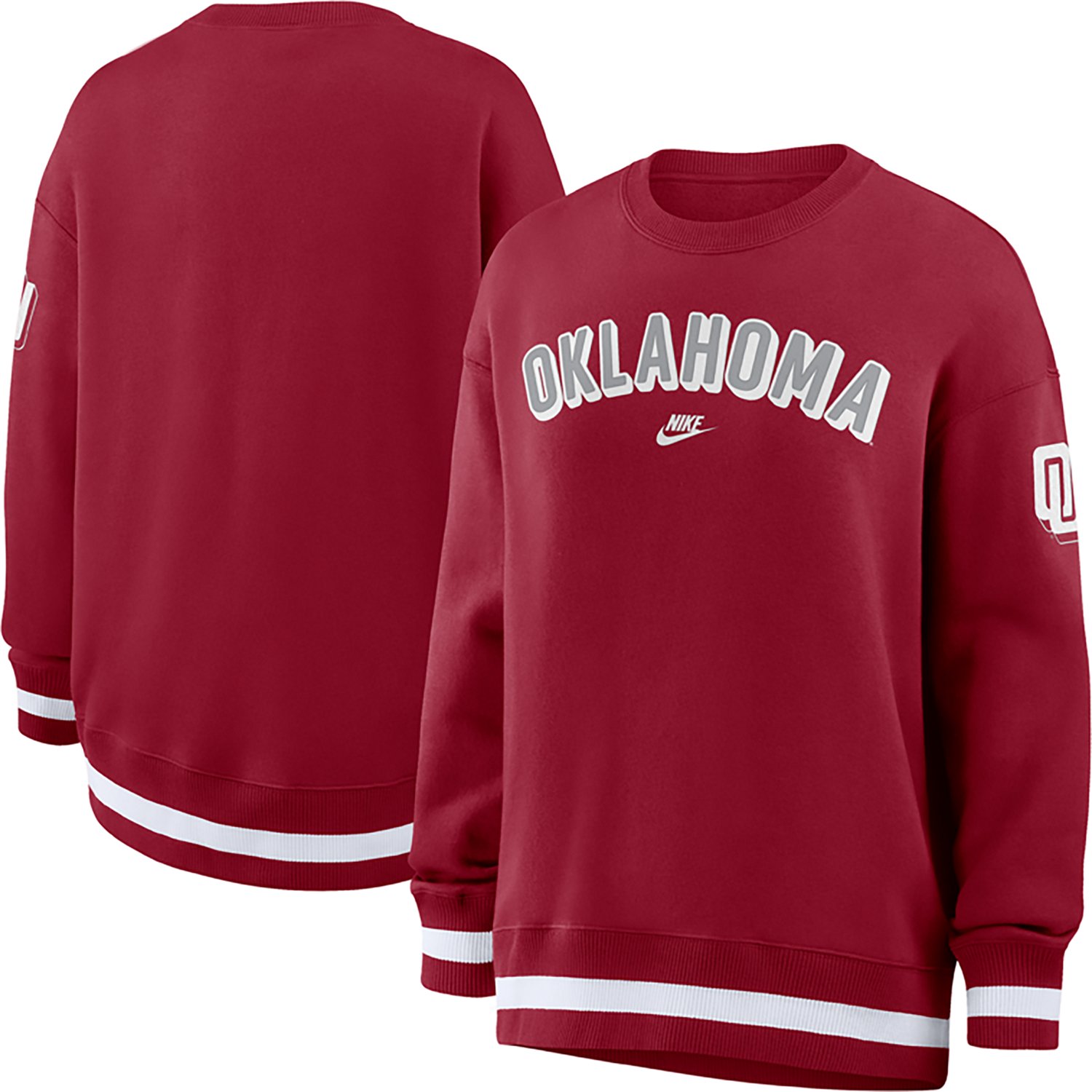Nike Women’s University of Oklahoma School Arch Legacy Phoenix Oversized Long Sleeve Crew - view number 4