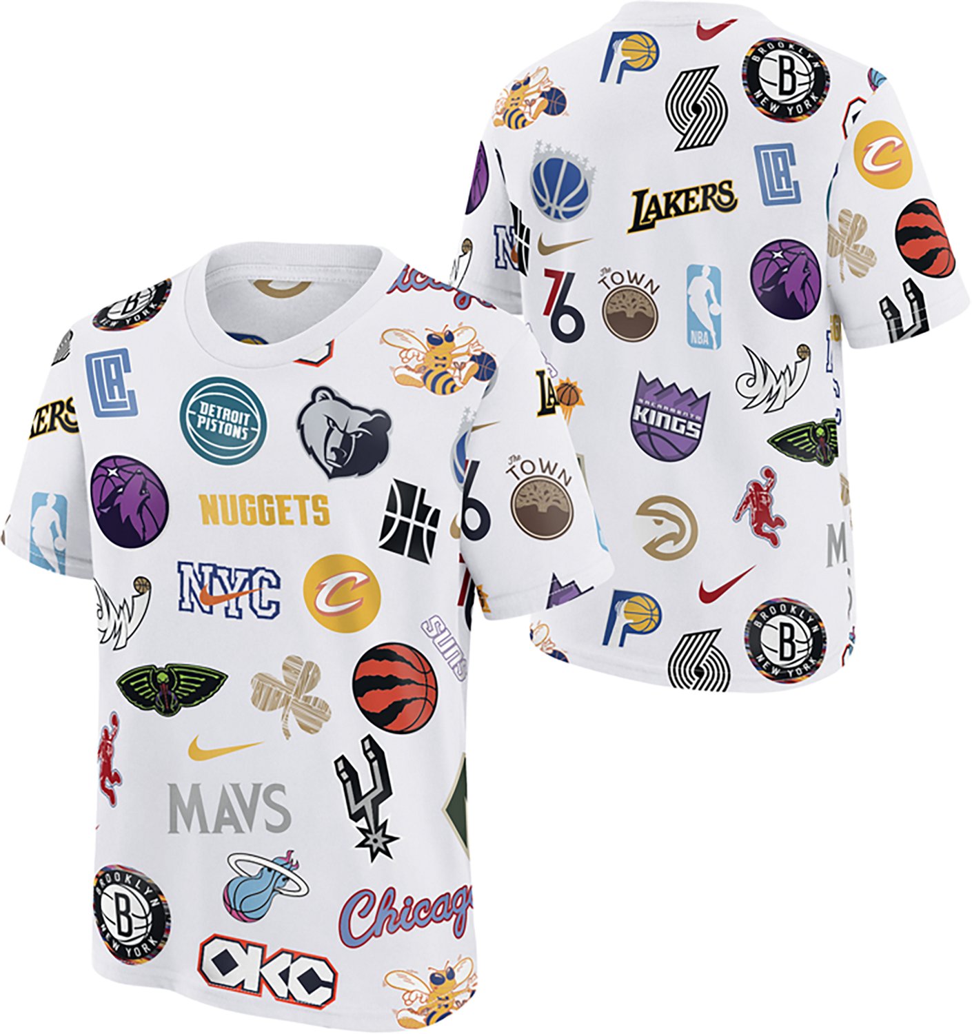 Nike Youth's NBA Team 31 All Over Print Short Sleeve T-shirt