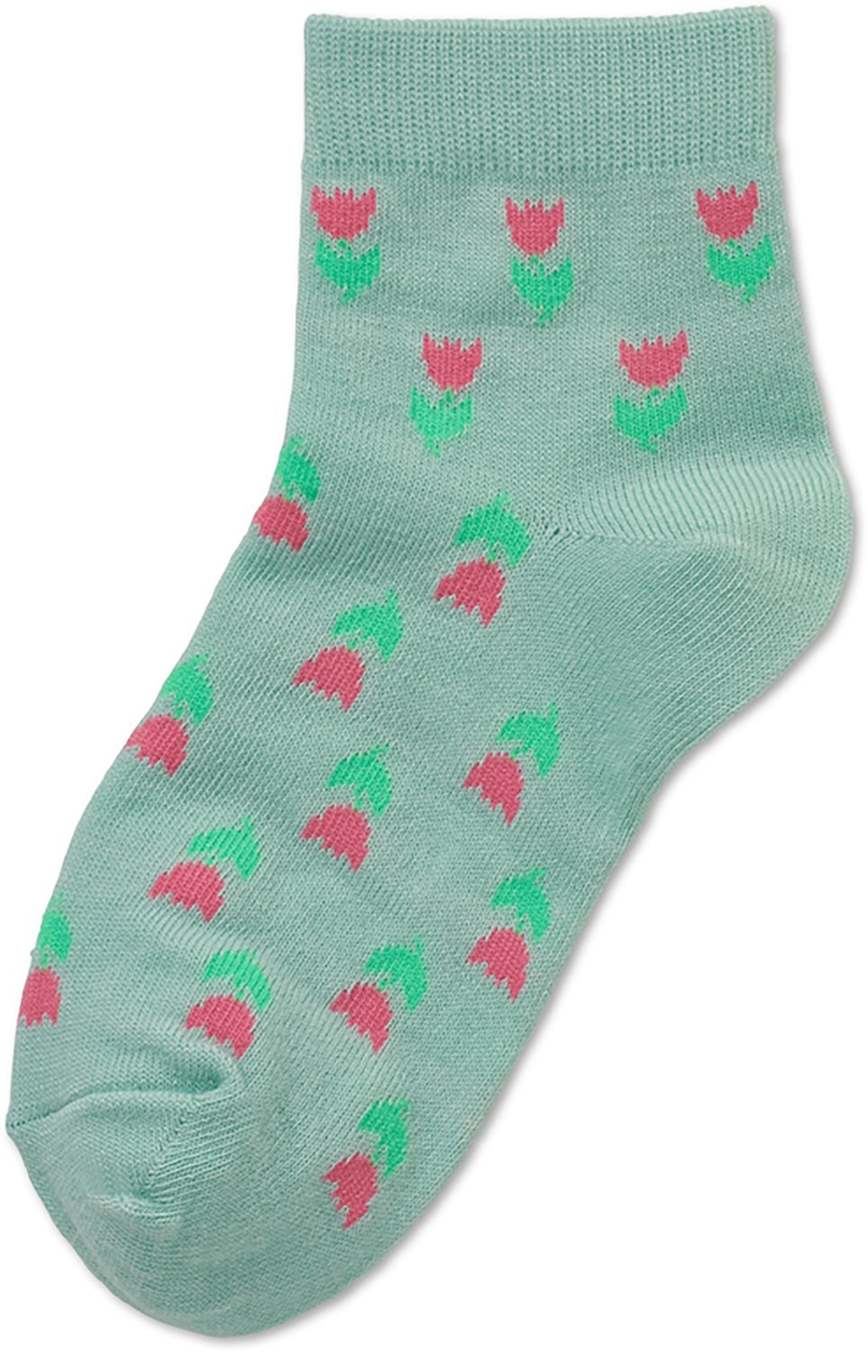 BCG Girls' Florals and Stripes Quarter Socks 6-Pack - view number 2