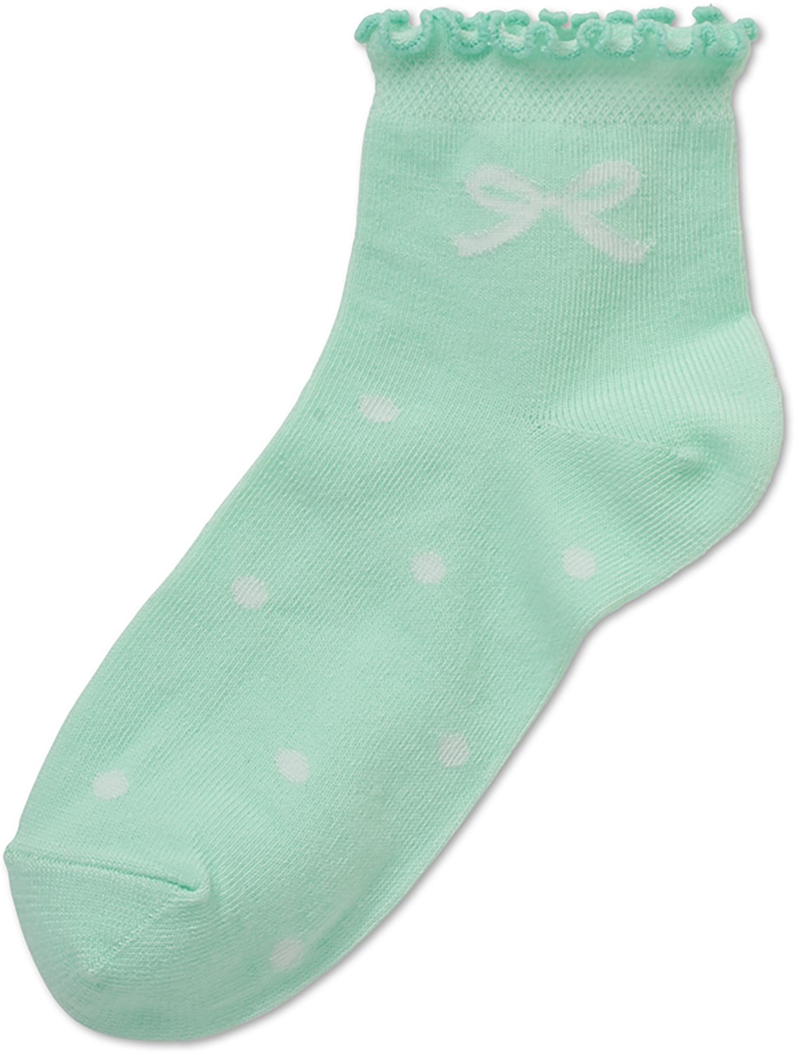 BCG Girls' Bows and Ruffles Quarter Socks 6-Pack - view number 6