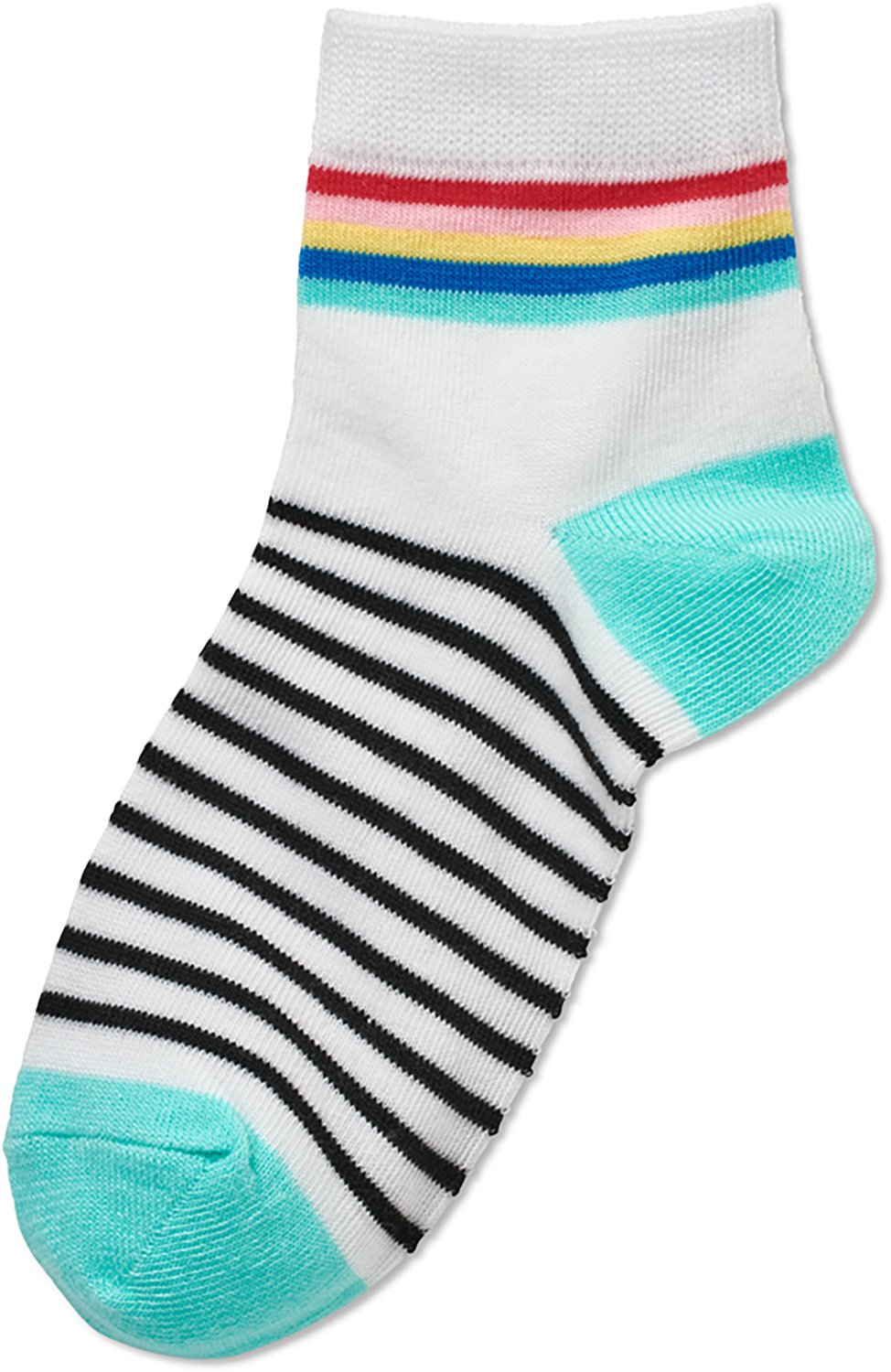 BCG Girls' Rainbows and Sunshine Quarter Socks 6-Pack - view number 7