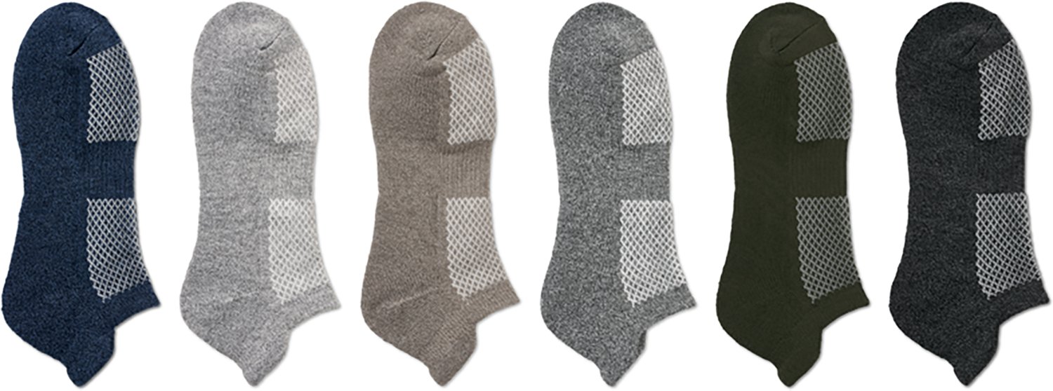 BCG Athleisure Marl Tab No Show Socks 6-Pack