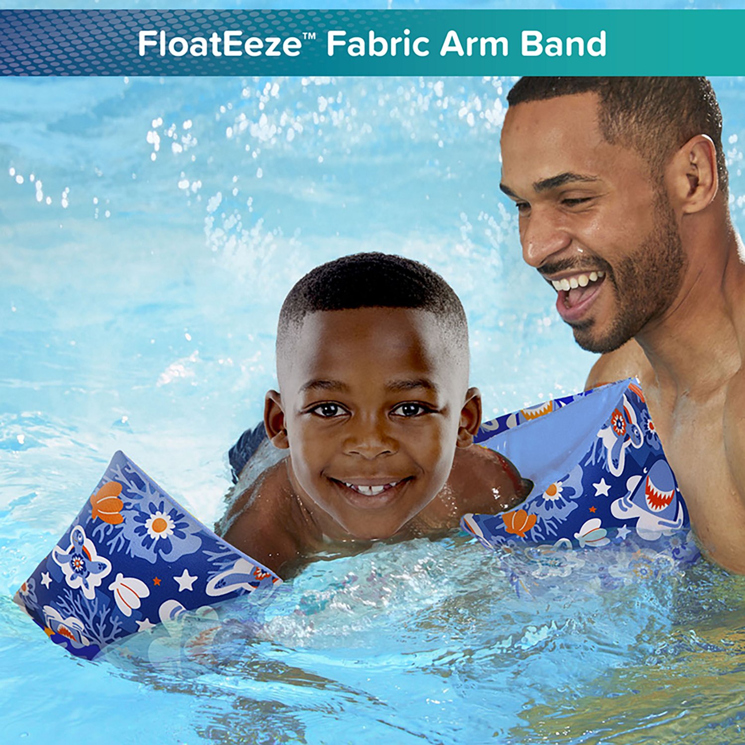 Aqua Leisure Boys’ Floateeze Blue Turtles Arm Bands  - view number 2