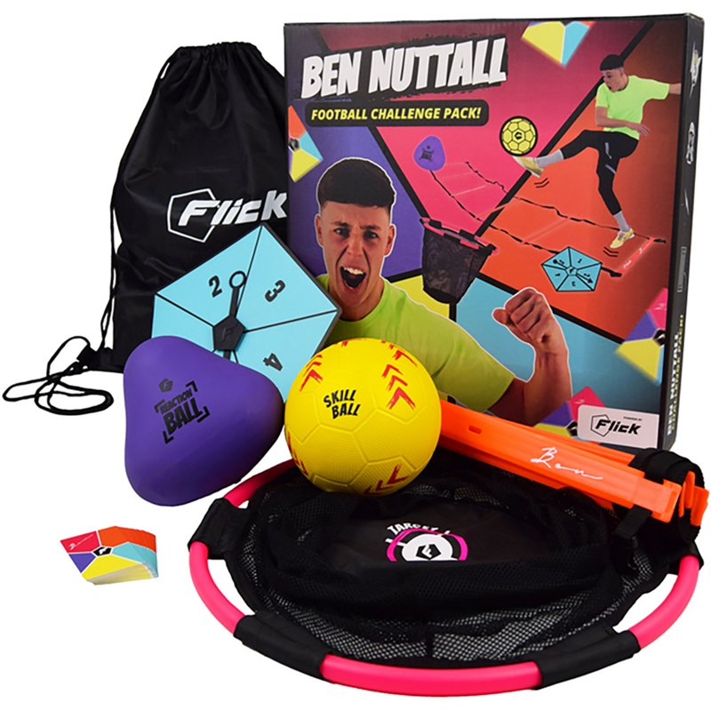 Flick Ben Nuttall Soccer Challenge Pack, Black/White/Orange