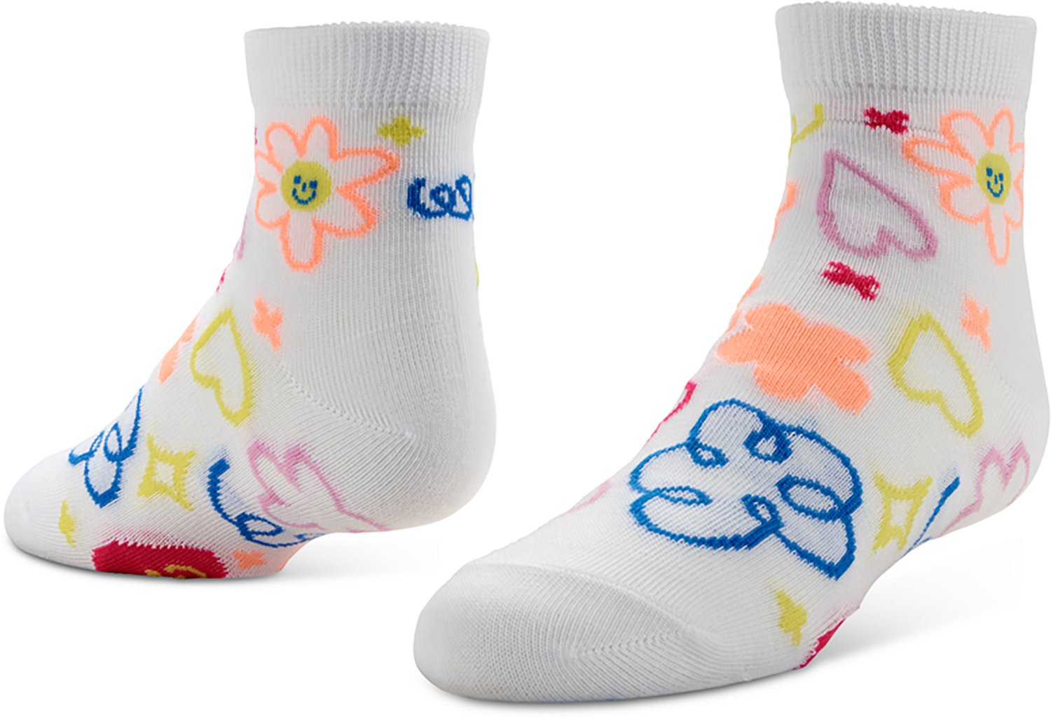 BCG Girls' Rainbows and Sunshine Quarter Socks 6-Pack - view number 8