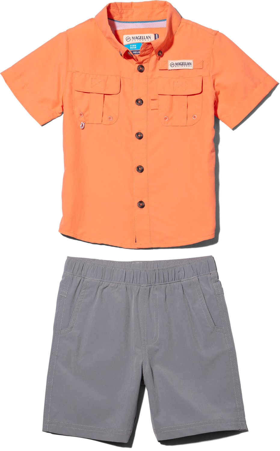 Magellan Outdoors Toddler Boys' Laguna Madre Short-Sleeve Shirt and Shorts Set