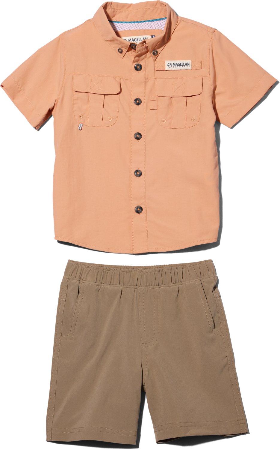 Magellan Outdoors Toddler Boys' Laguna Madre Short-Sleeve Shirt and Shorts Set