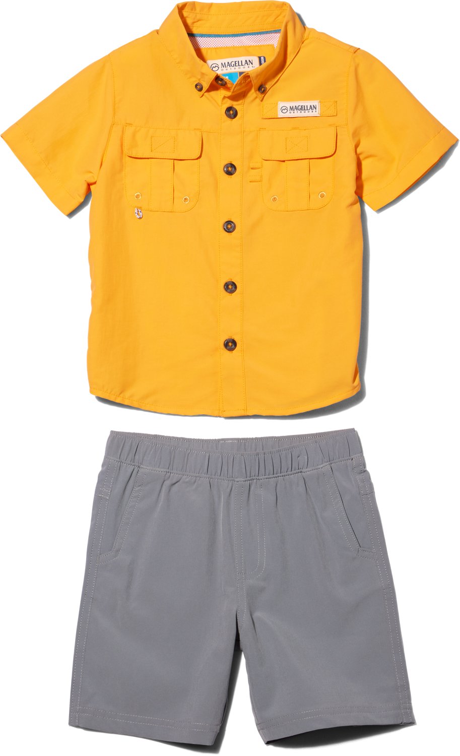 Magellan Outdoors Boys' (4-7) Laguna Madre Short Sleeve Shirt and Shorts Set