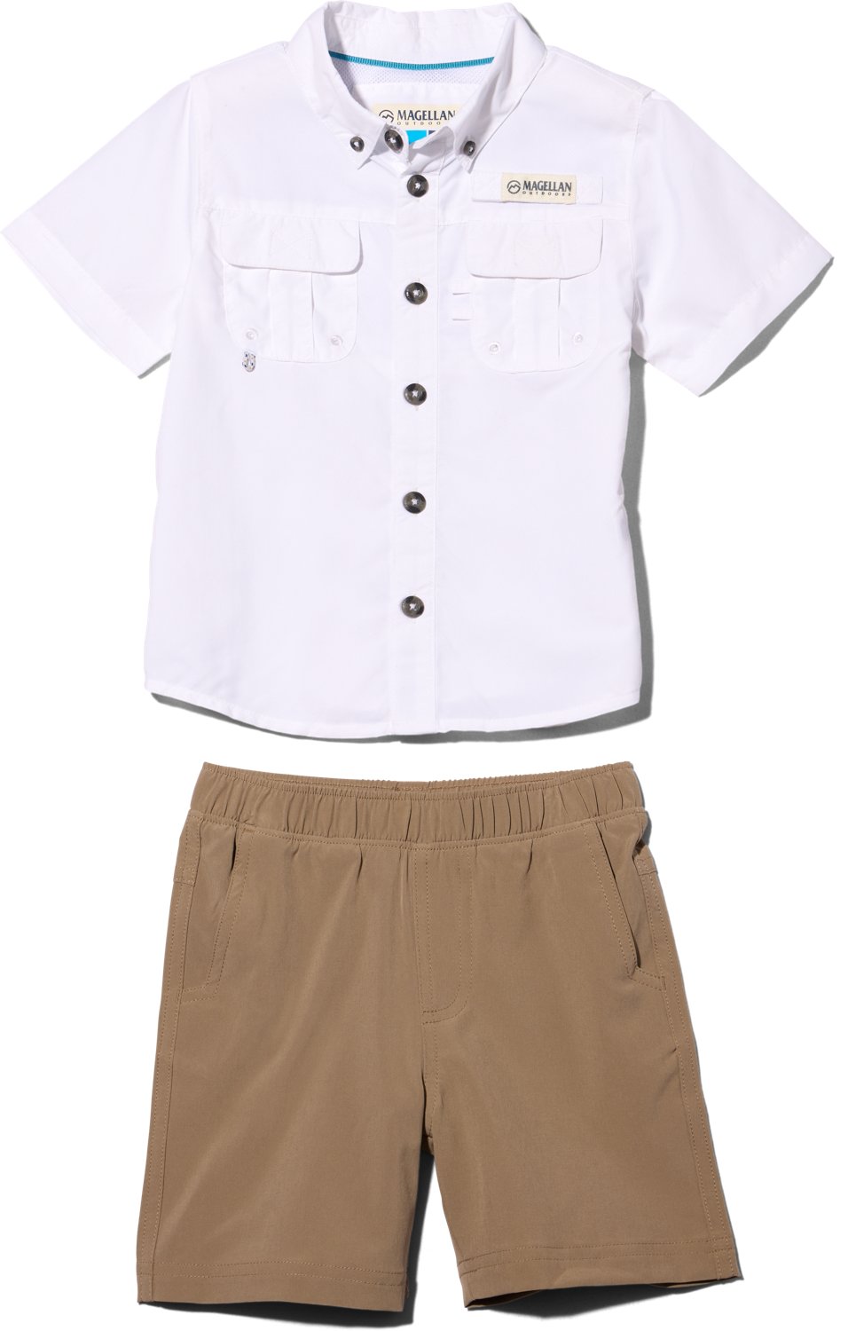 Magellan Outdoors Boys' (4-7) Laguna Madre Short Sleeve Shirt and Shorts Set