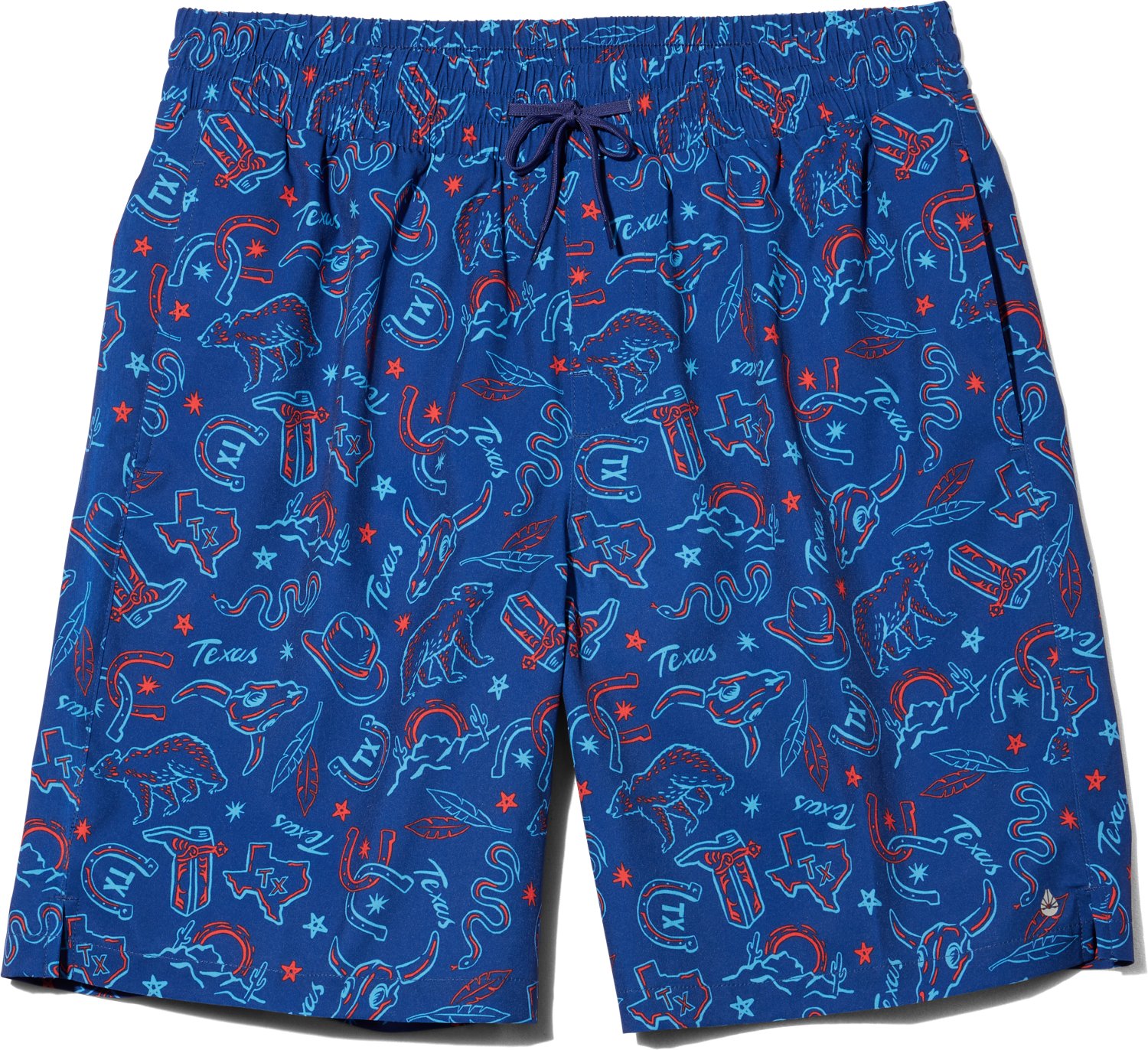 O'Rageous Men's Texas Printed Scallop E Boardshorts 7 in.