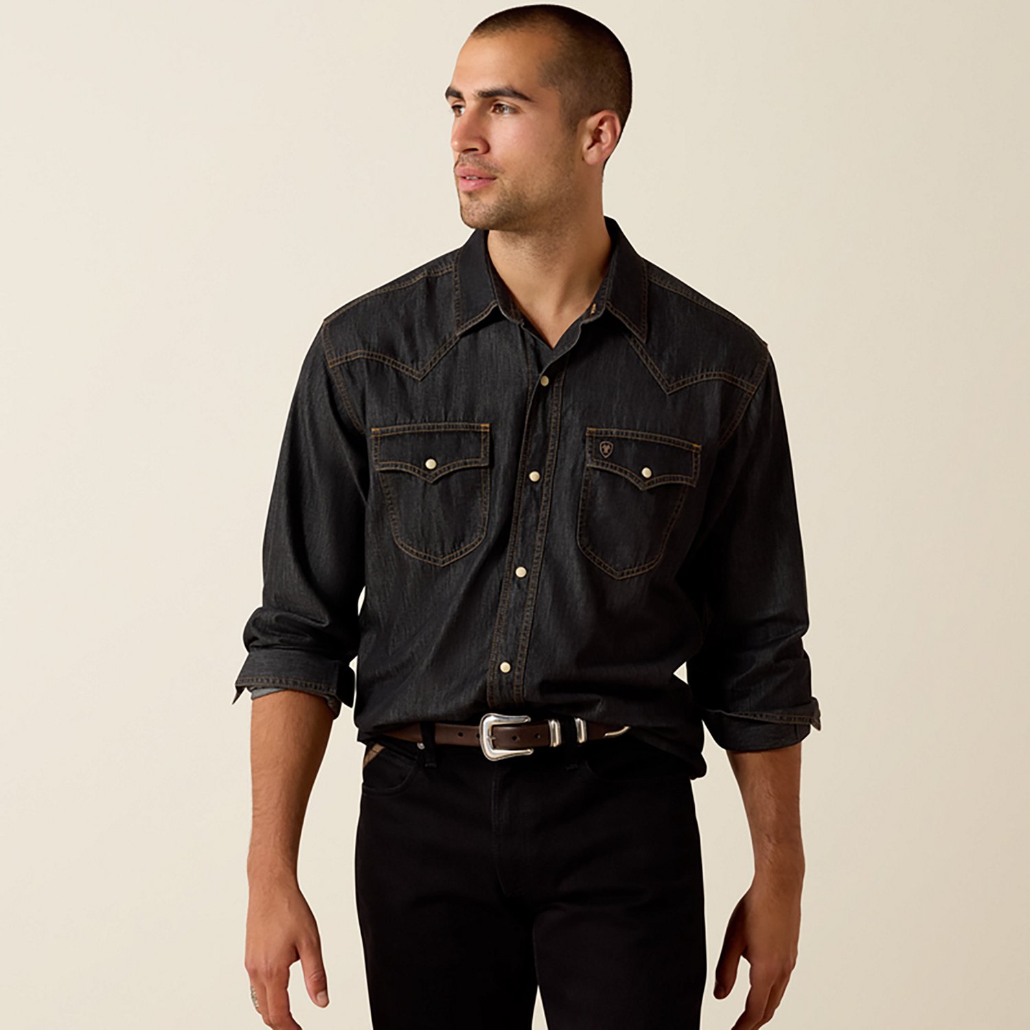 Ariat Men's Retro Halford Fitted Long Sleeve Snap Shirt