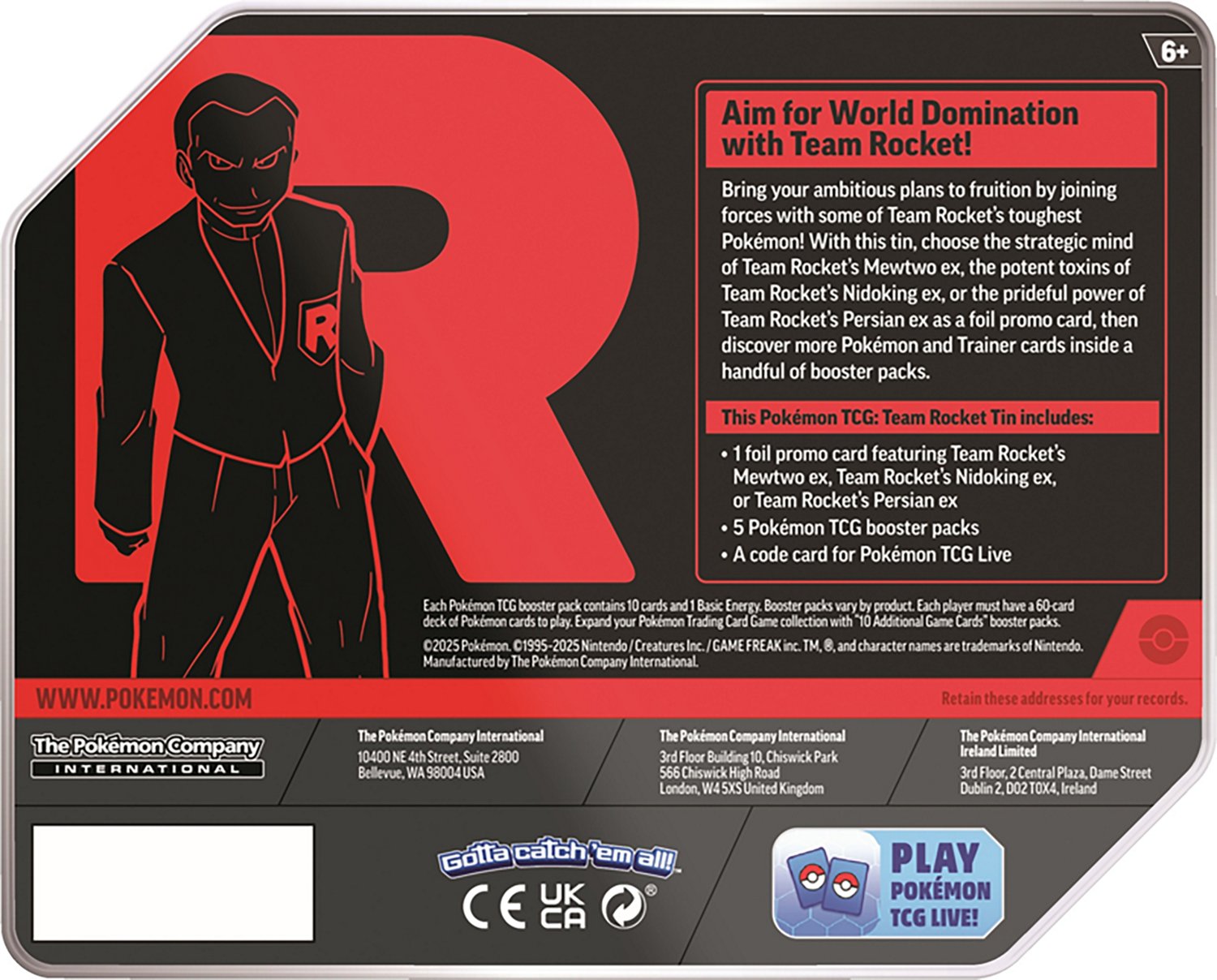 Pokemon Team Rocket Tin - view number 4