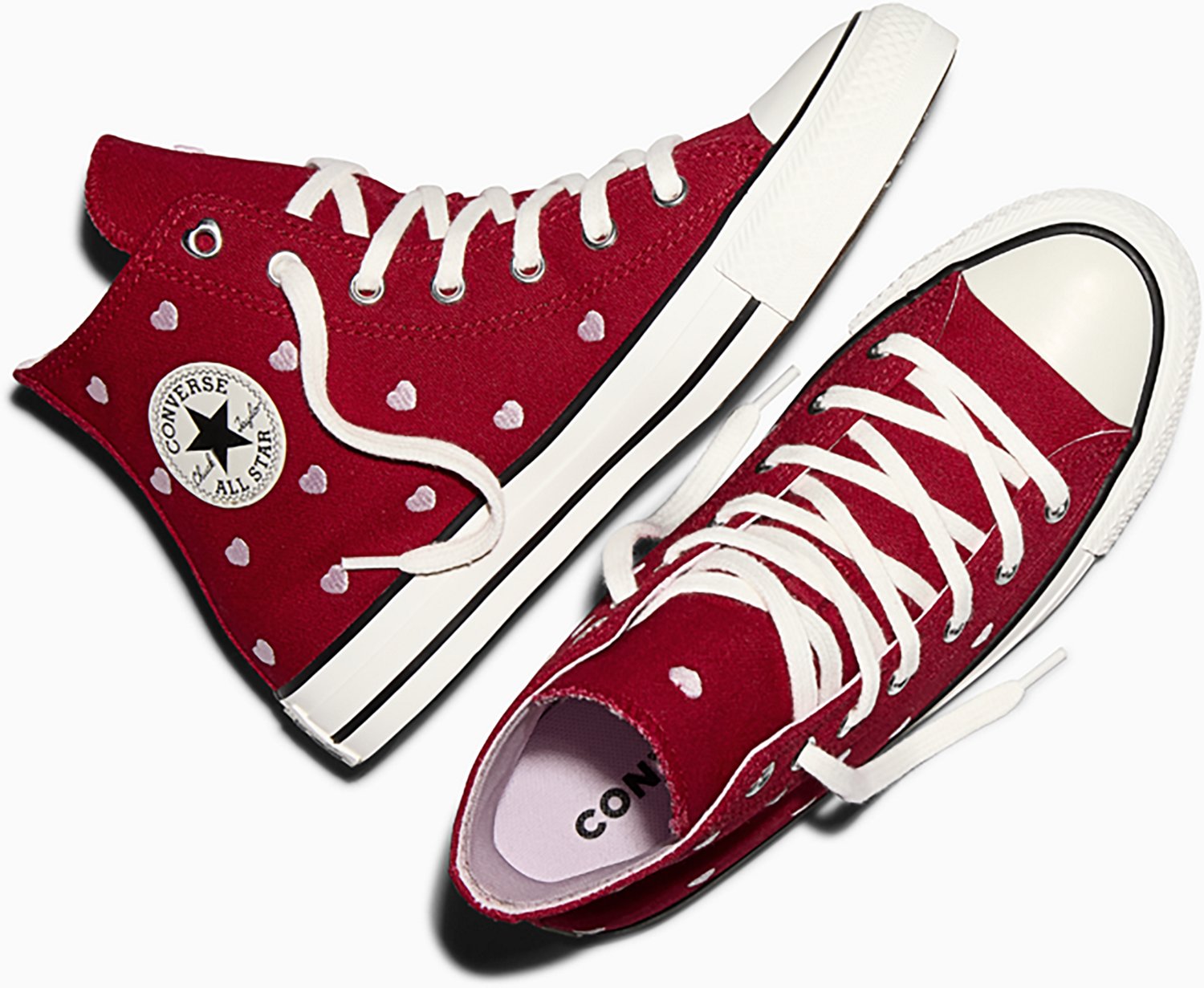 Converse Kids' Chuck Taylor All Star Embroidered Hearts Shoes - view number 5