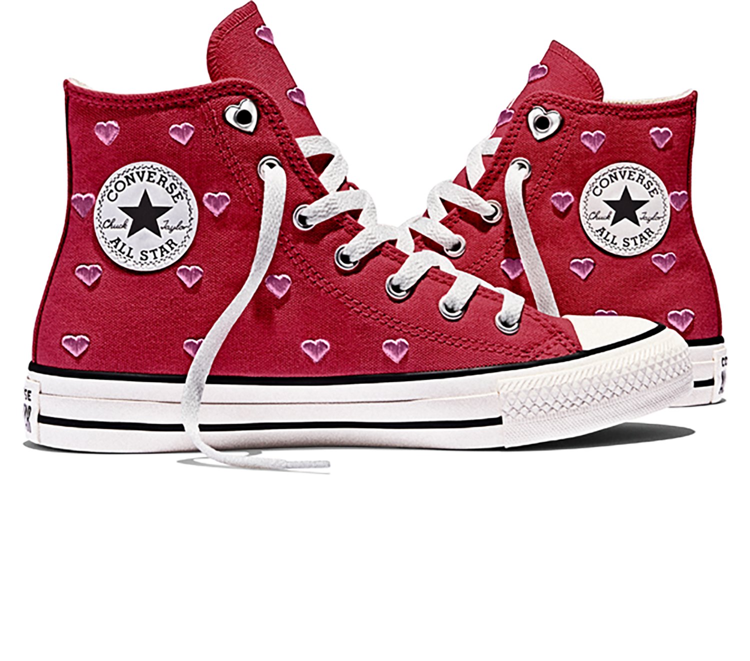 Converse Kids' Chuck Taylor All Star Embroidered Hearts Shoes - view number 6