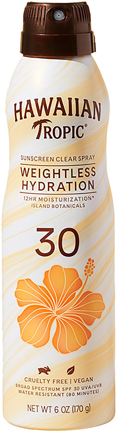 Hawaiian Tropic Weightless Hydration 6 oz SPF 30 Clear Spray