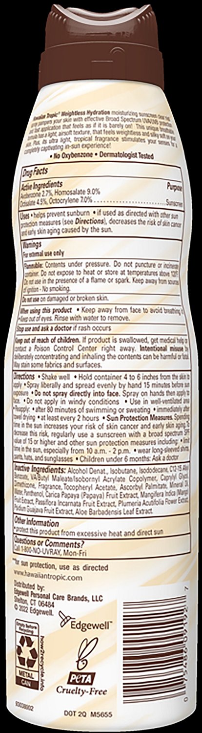 Hawaiian Tropic Weightless Hydration 6 oz SPF 50 Clear Spray - view number 2