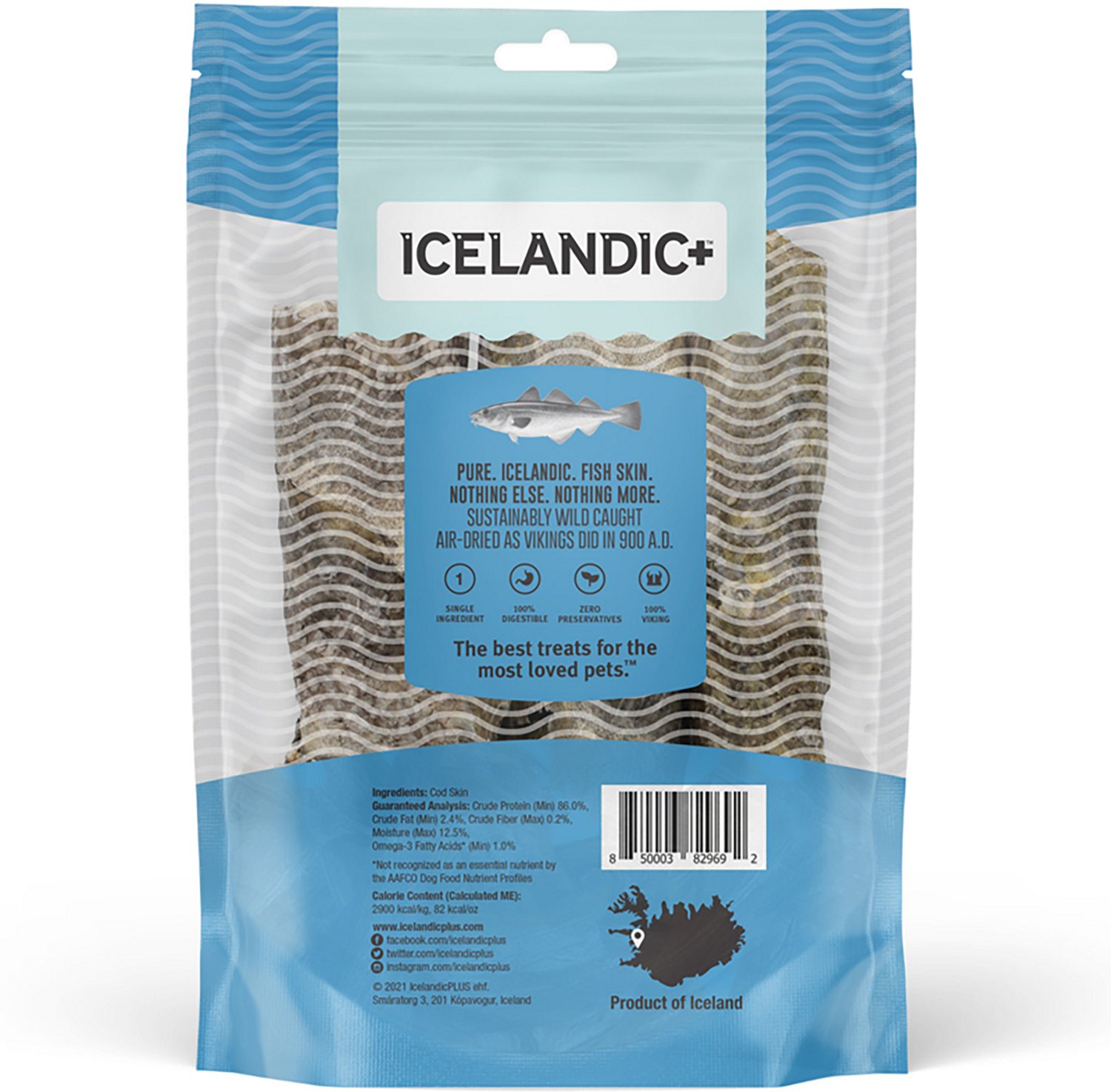 Icelandic+ 5 in Hand Wrapped Cod Skin Chew Stick 3-Pack